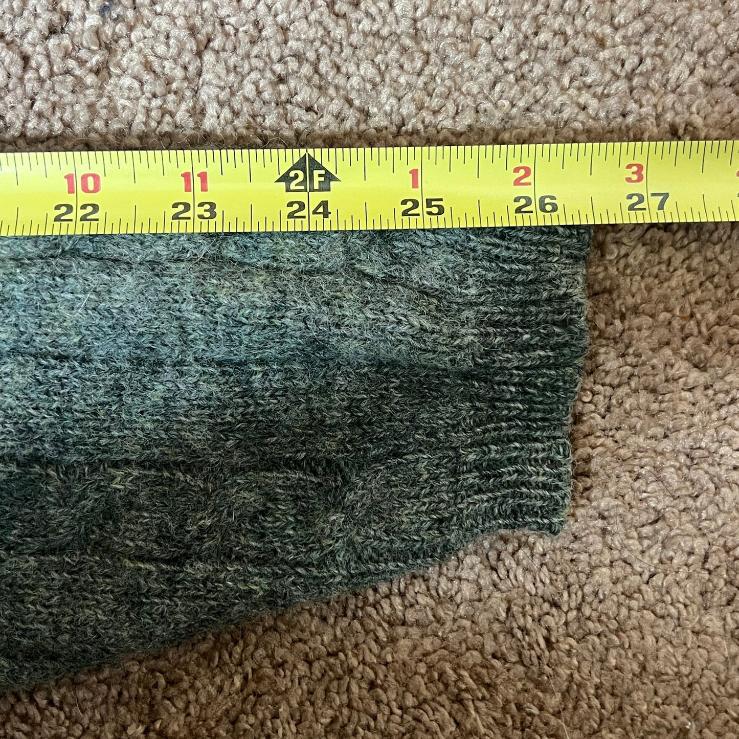 Vtg 90s Express Bleus Womens 100% Wool Sweater Size S Sage Green Christmas Minimalist Earthy