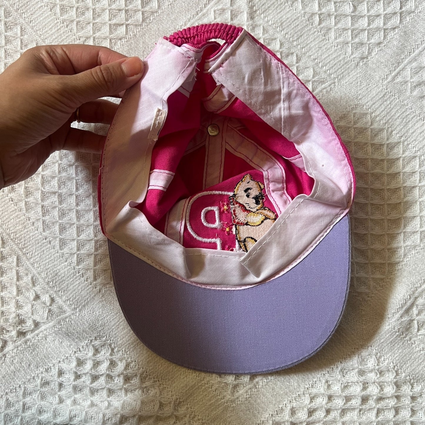 Vtg Y2K Winnie the Pooh Girls Baseball Cap Hat Embroidered Disney Nostalgic Fun