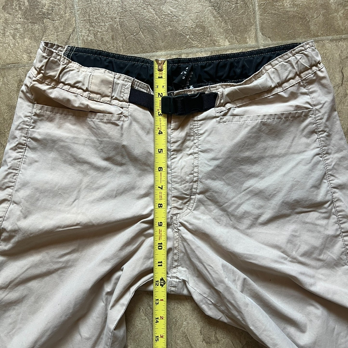 Prana Womens Breathe Pants Size M Tan Buckle Outdoor Hiking Camping