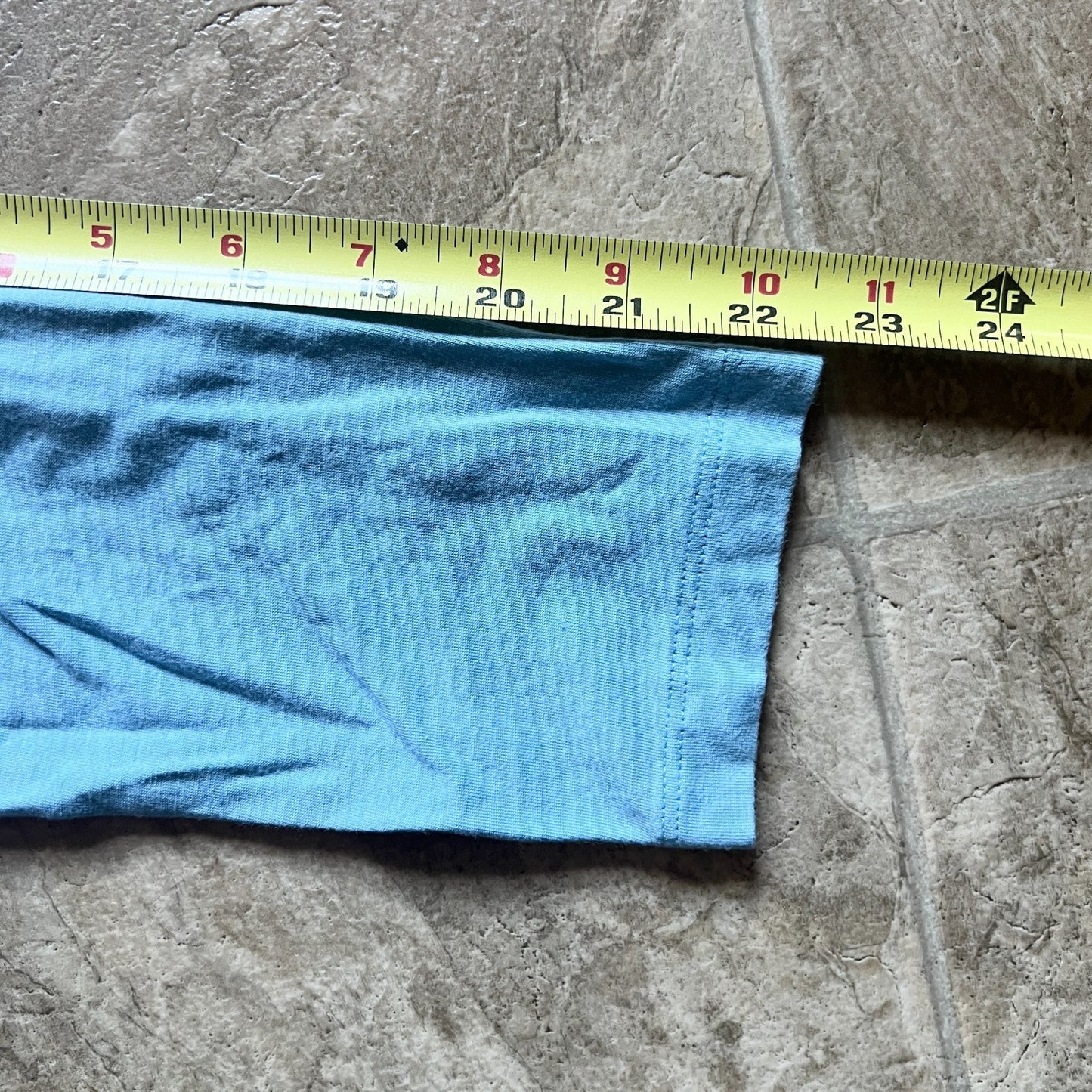 Talbots Womens Blue Ruffled Blouse Size L Pima Cotton Blend Pleated Neckline Feminine