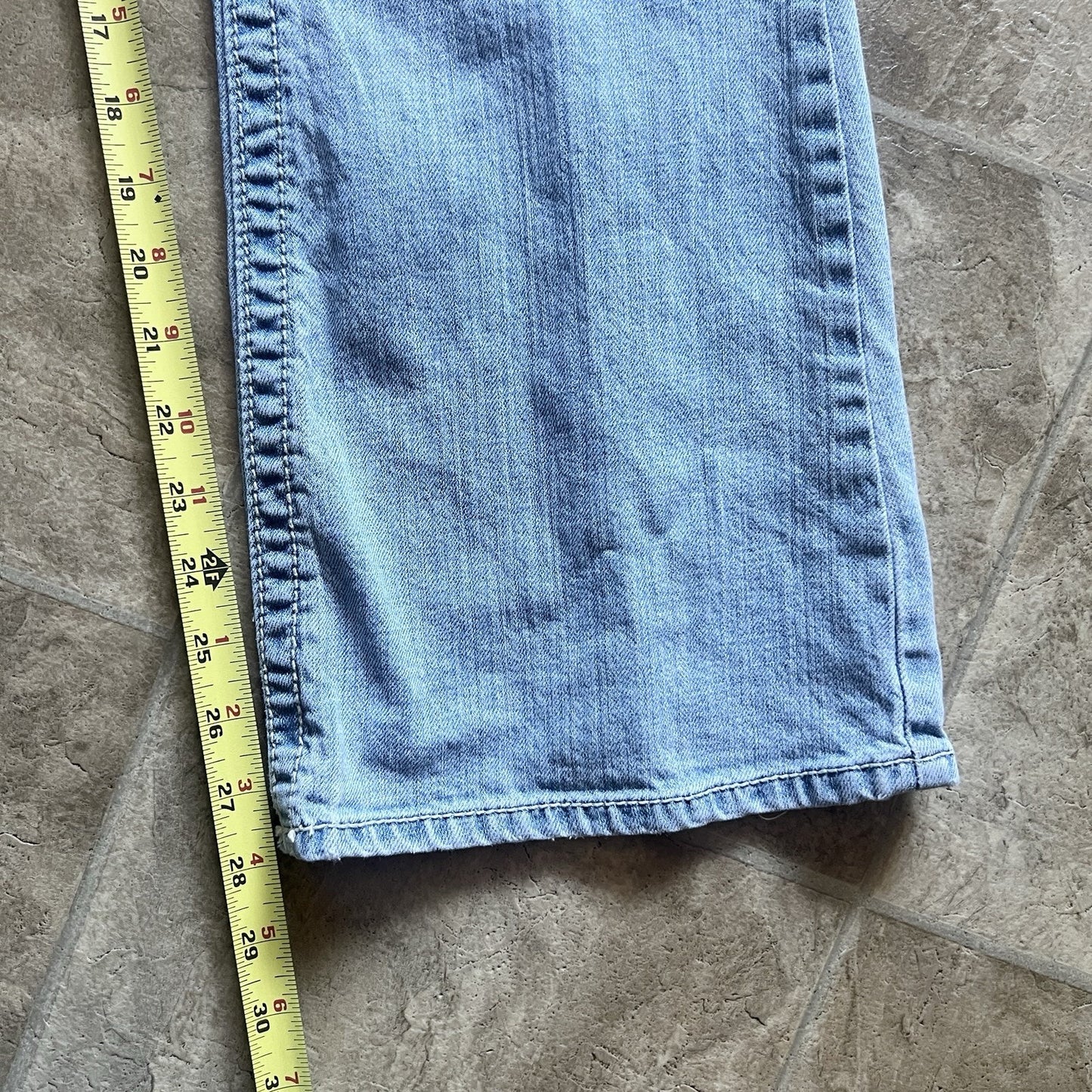 Vintage Y2K Aeropostale Womens Hailey Skinny Flare Size 5/6 Low Rise Light Wash Distressed