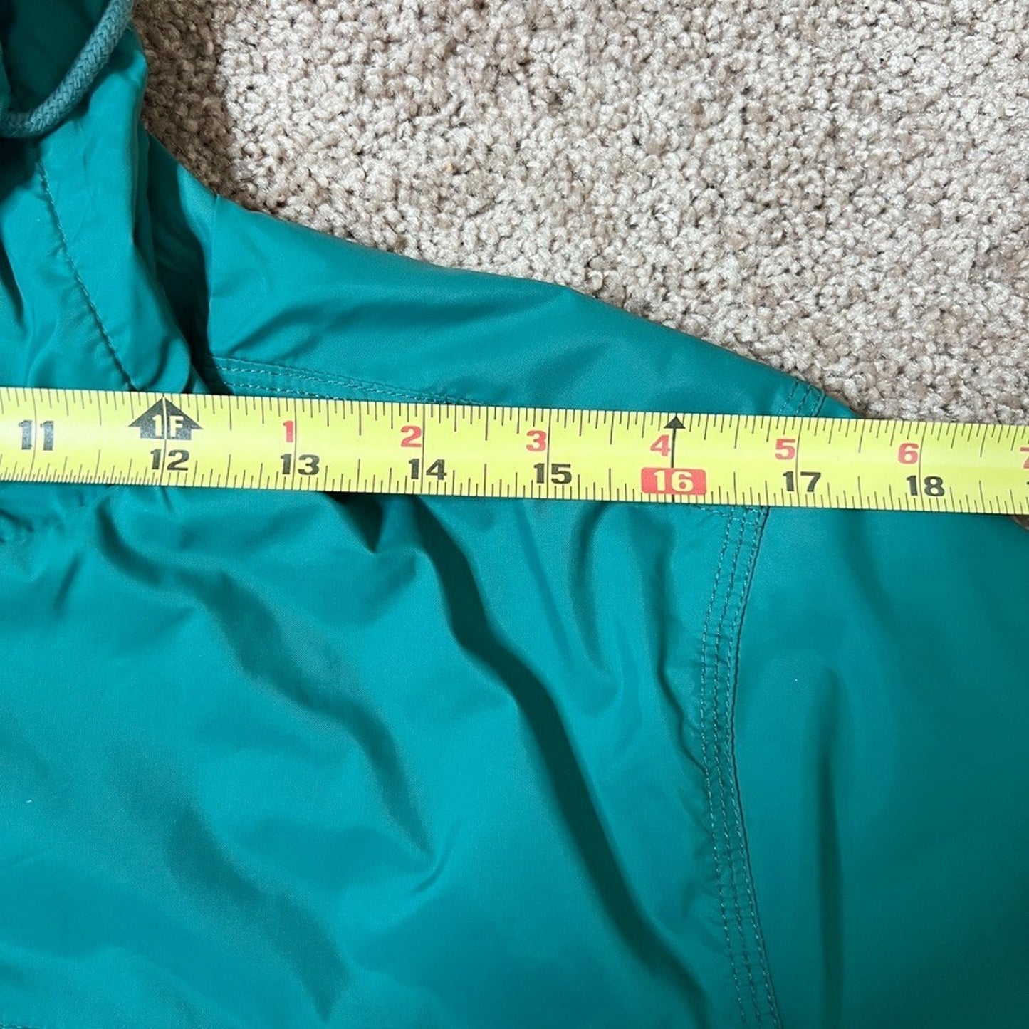 Carhartt Womens Windbreaker Rain Jacket Size M Teal Green Outdoor Gorpcore Hiking Granola Girl