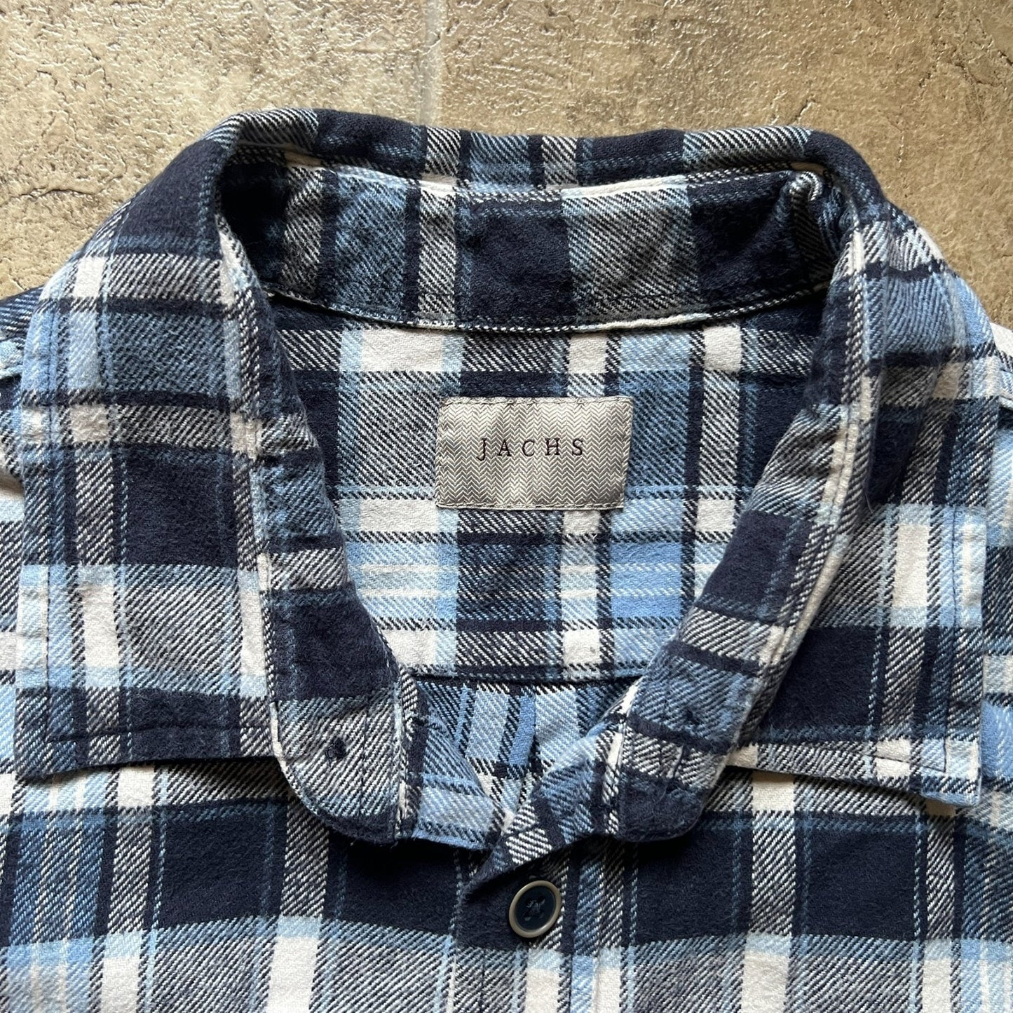 Jachs Mens Plaid Flannel Shacket Size 2XL Blue Heavy-weight