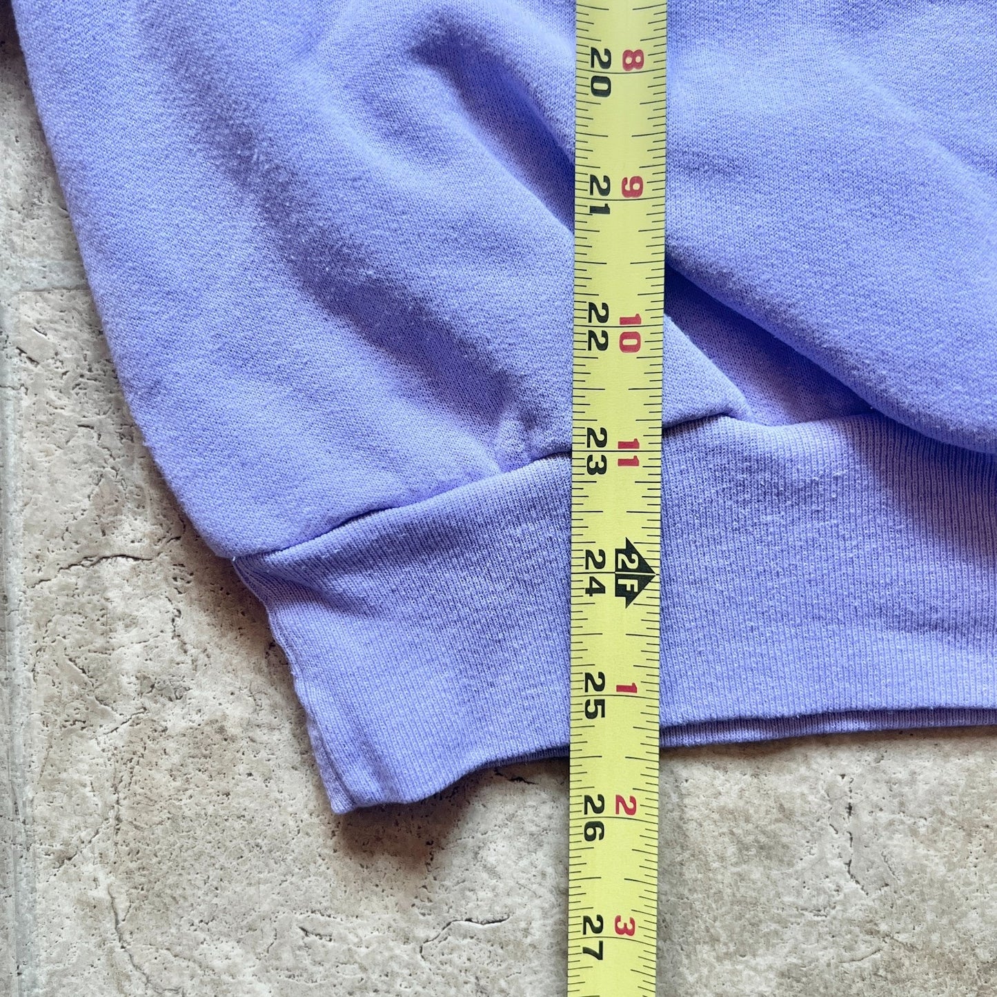 Vintage 90s Morning Sun Womens Sweatshirt Lilac Purple Rhinestones Faux Double Collar Winter Scenery