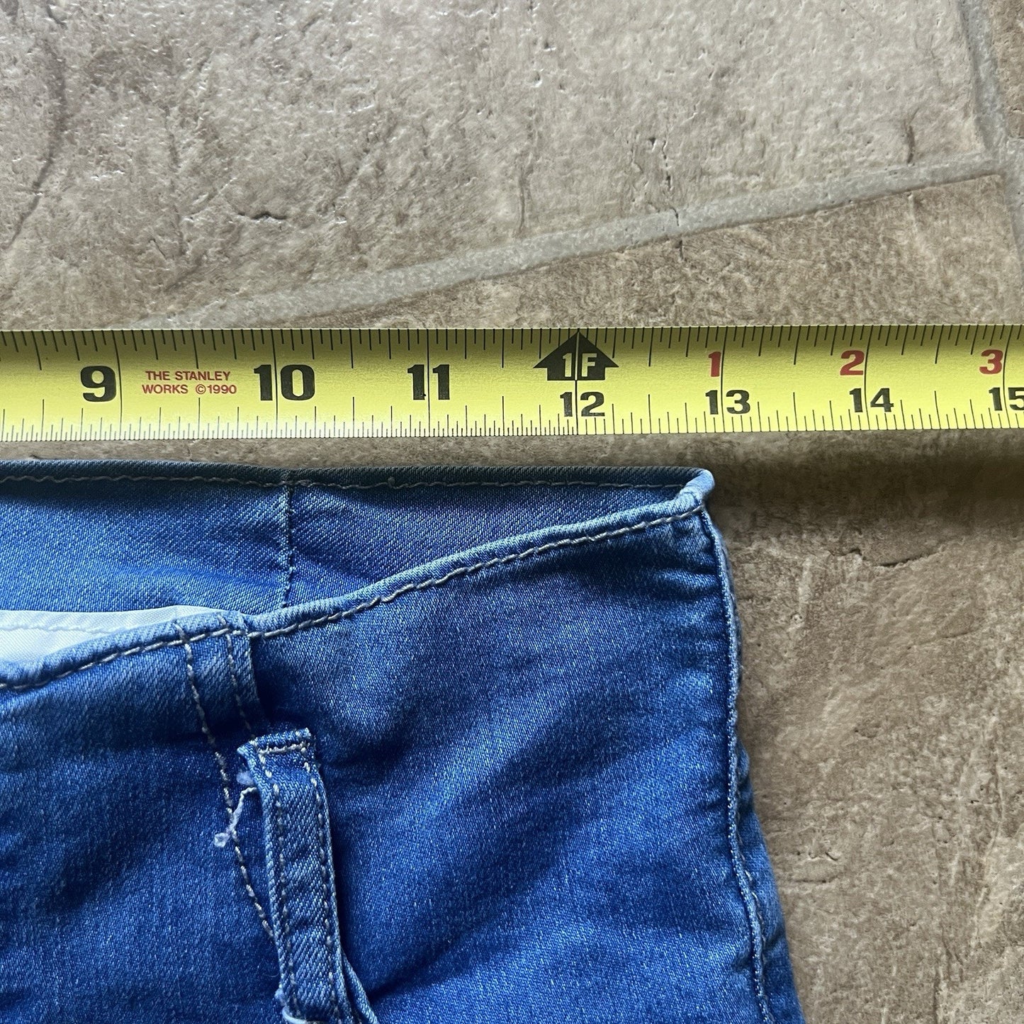 Womens Wide Leg Flare Jeans High Waisted Light Wash Stretchy 70s Inspired