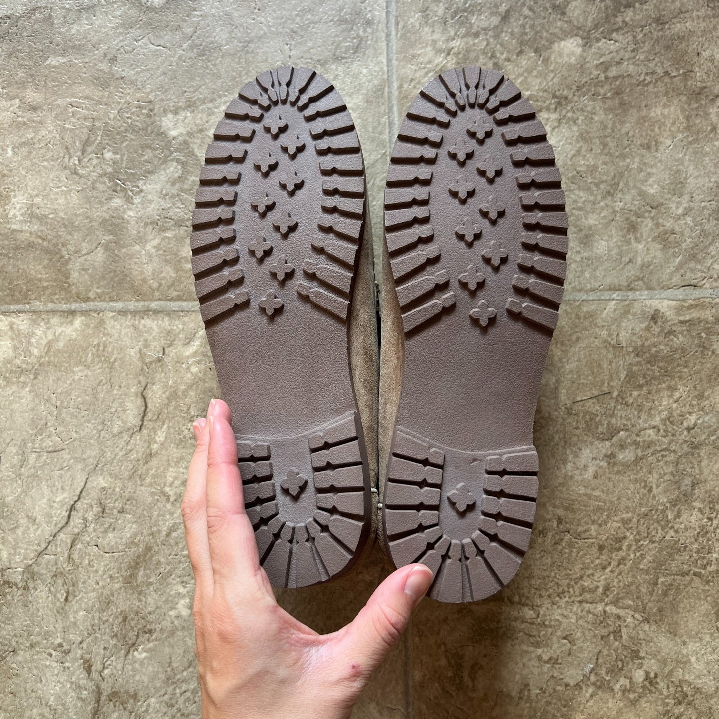 Vg 90s Eddie Bauer Suede Moccasin Loafers Tan Brown Classic Preppy Old Money