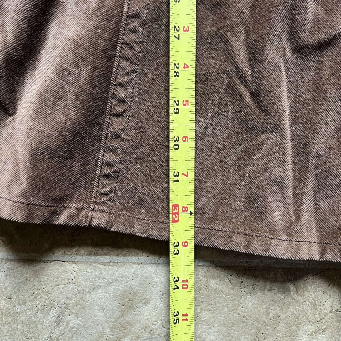 Eddie Bauer Womens Brown Corduroy Midi Long Skirt Size 2 Petite Whimsigoth Boho