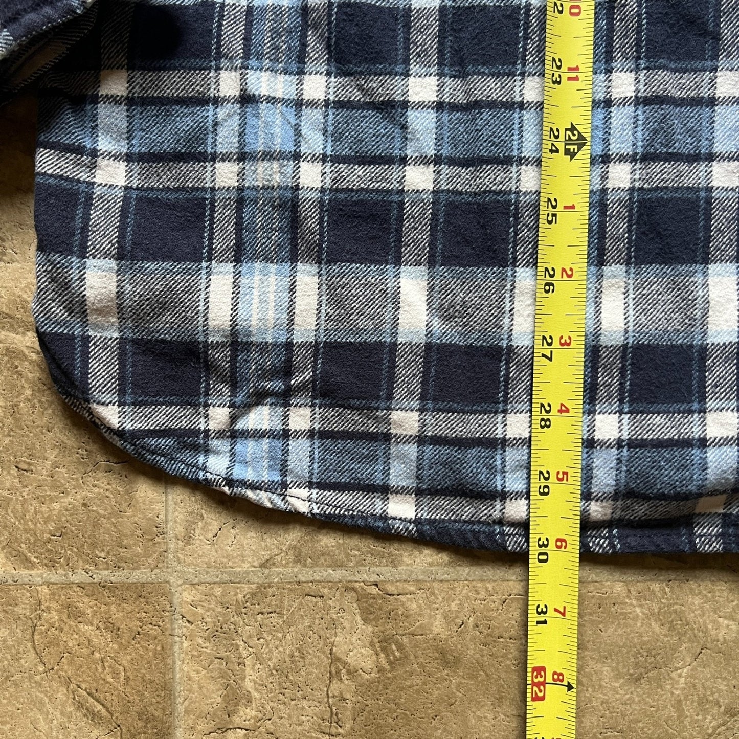 Jachs Mens Plaid Flannel Shacket Size 2XL Blue Heavy-weight