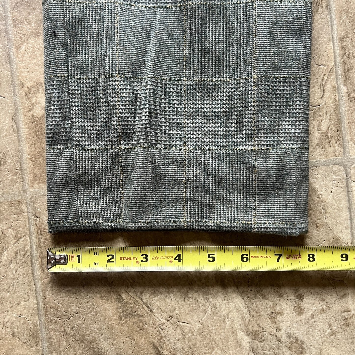 Worth New York Womens Wool Blend Dress Pants Size 4 Plaid Sage Gray Straight Leg Low Rise Formal