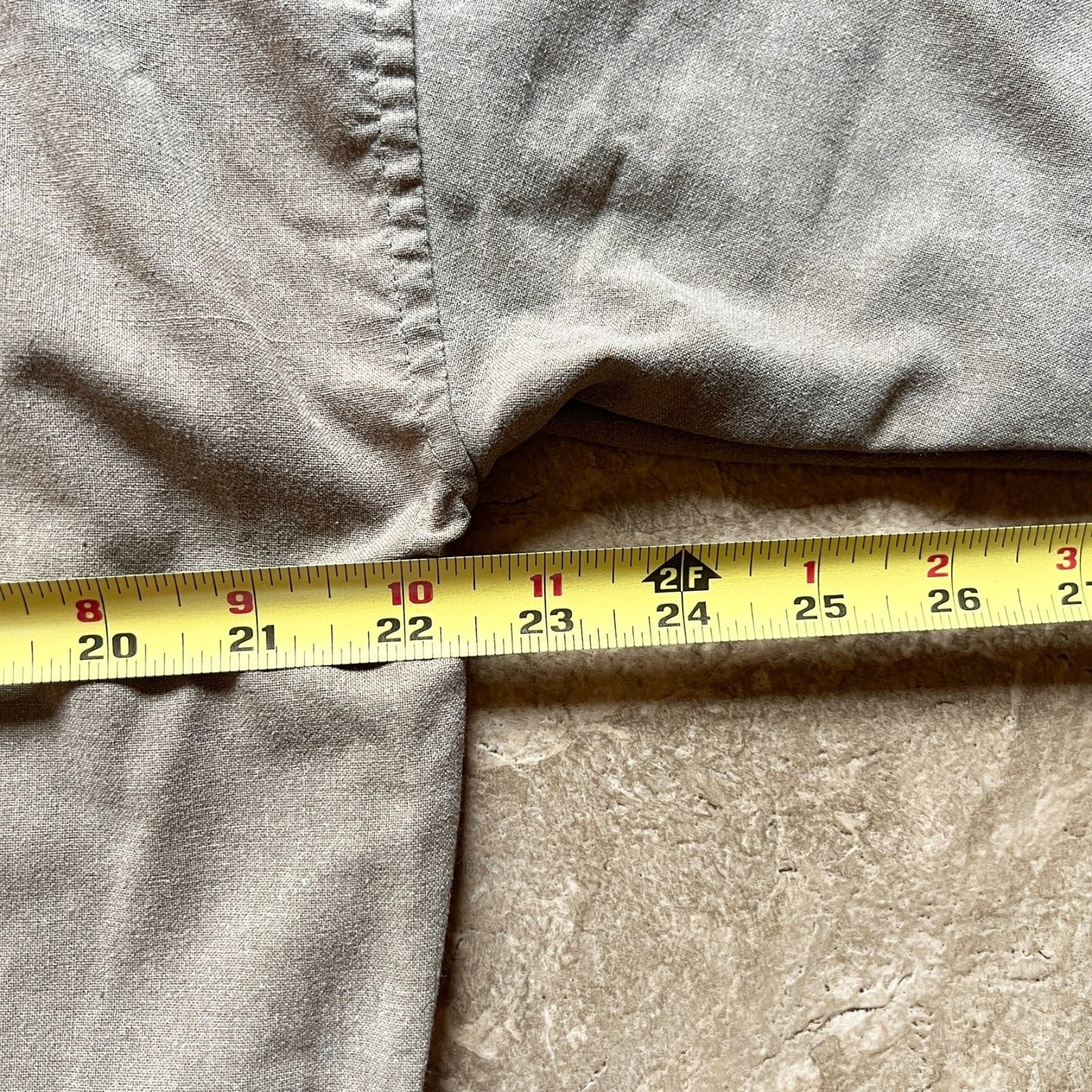 Vintage 90s Street Scenes Mens Long Sleeve Top Size L Tan Striped Slouchy Light-weight Grunge Skater