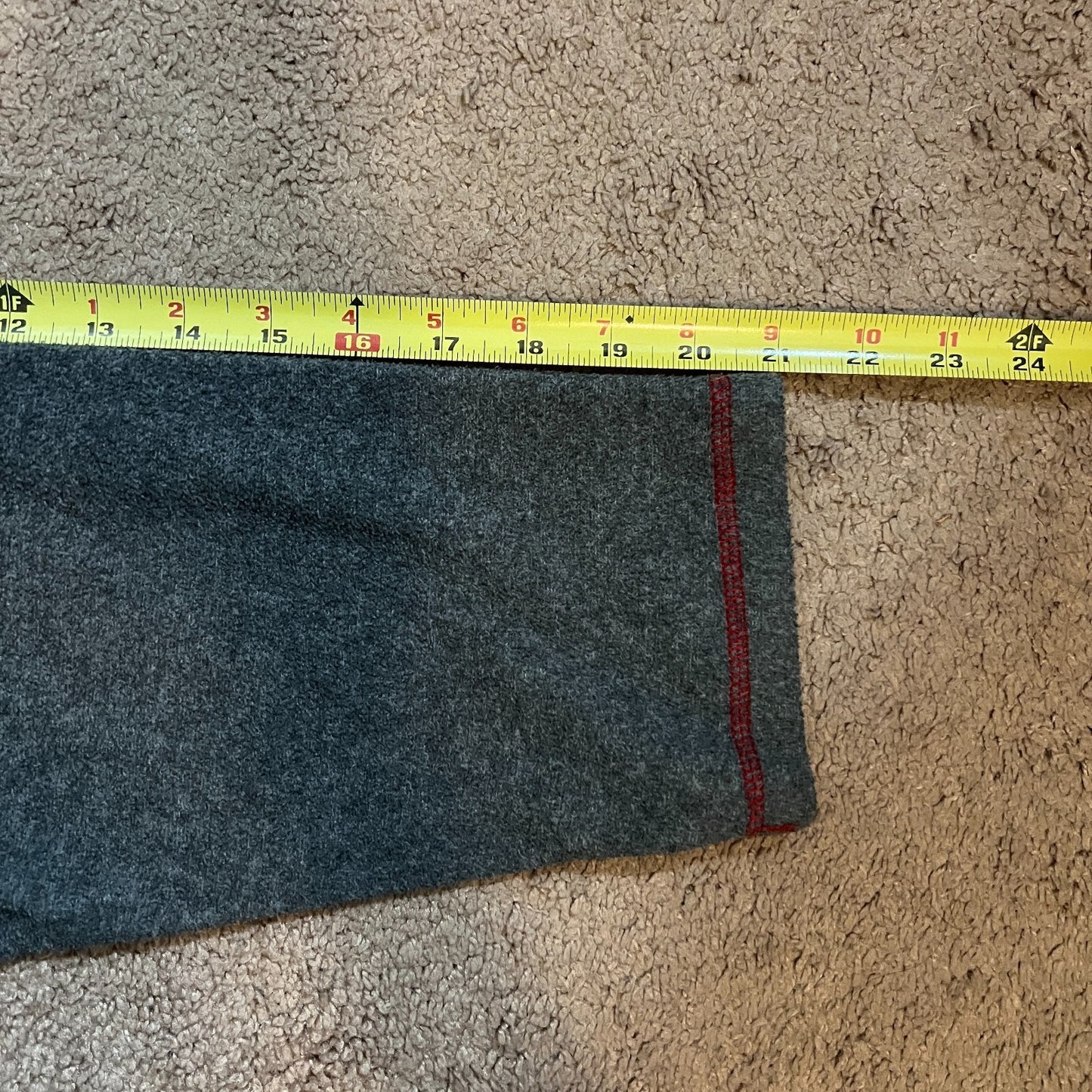 Vintage Mens Mickey Mouse Fleece Sweatshirt Size L Gray Embroidered Front Pocket