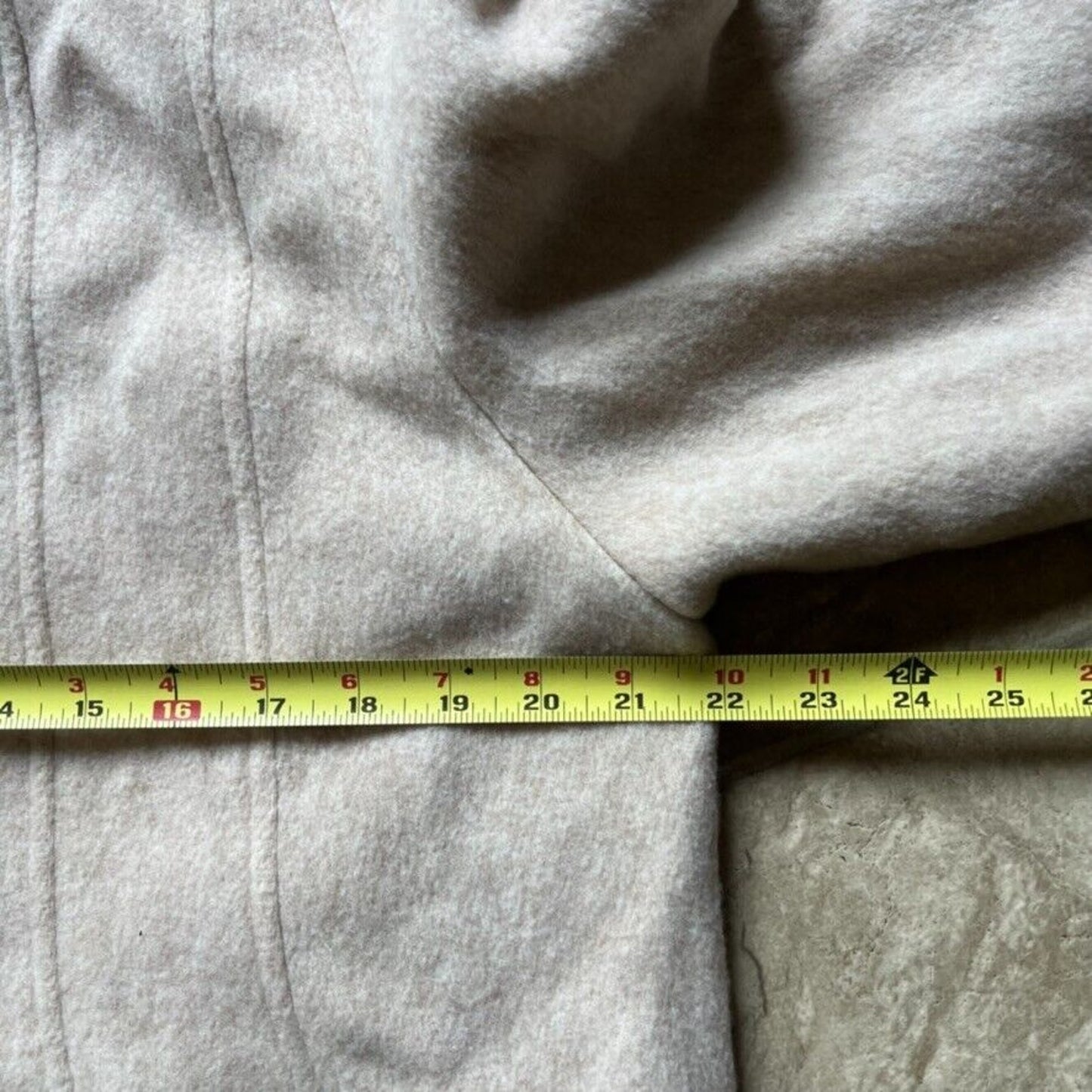 Vintage Herman Kay Womens Wool Blend Trench Coat M Beige Cream