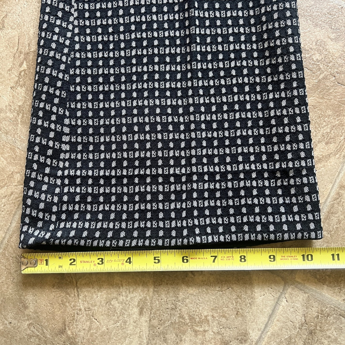 Vtg 70s Mens Double Knit Slacks Pants 38 Geometric Wide Leg Mod Disco Art Preppy