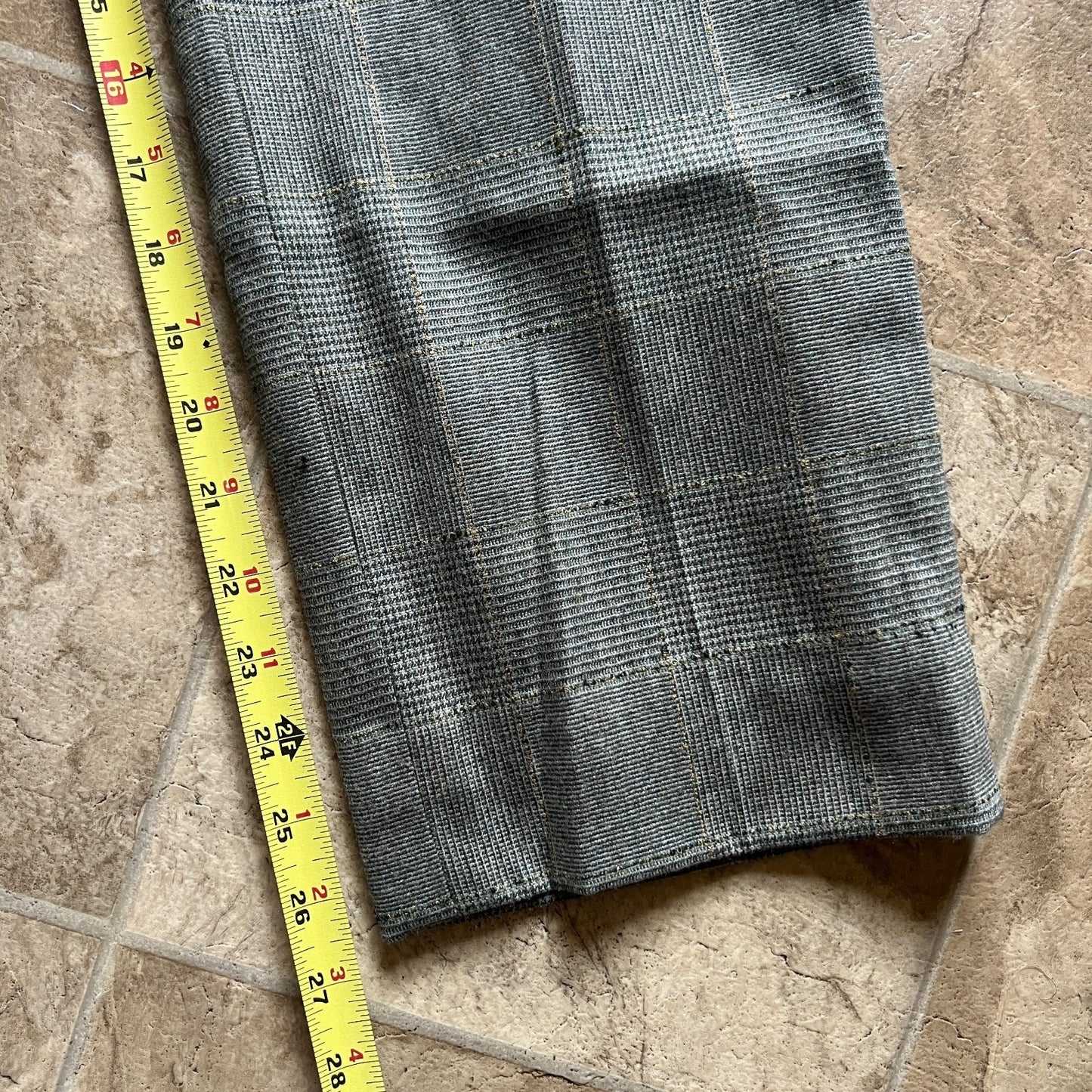 Worth New York Womens Wool Blend Dress Pants Size 4 Plaid Sage Gray Straight Leg Low Rise Formal