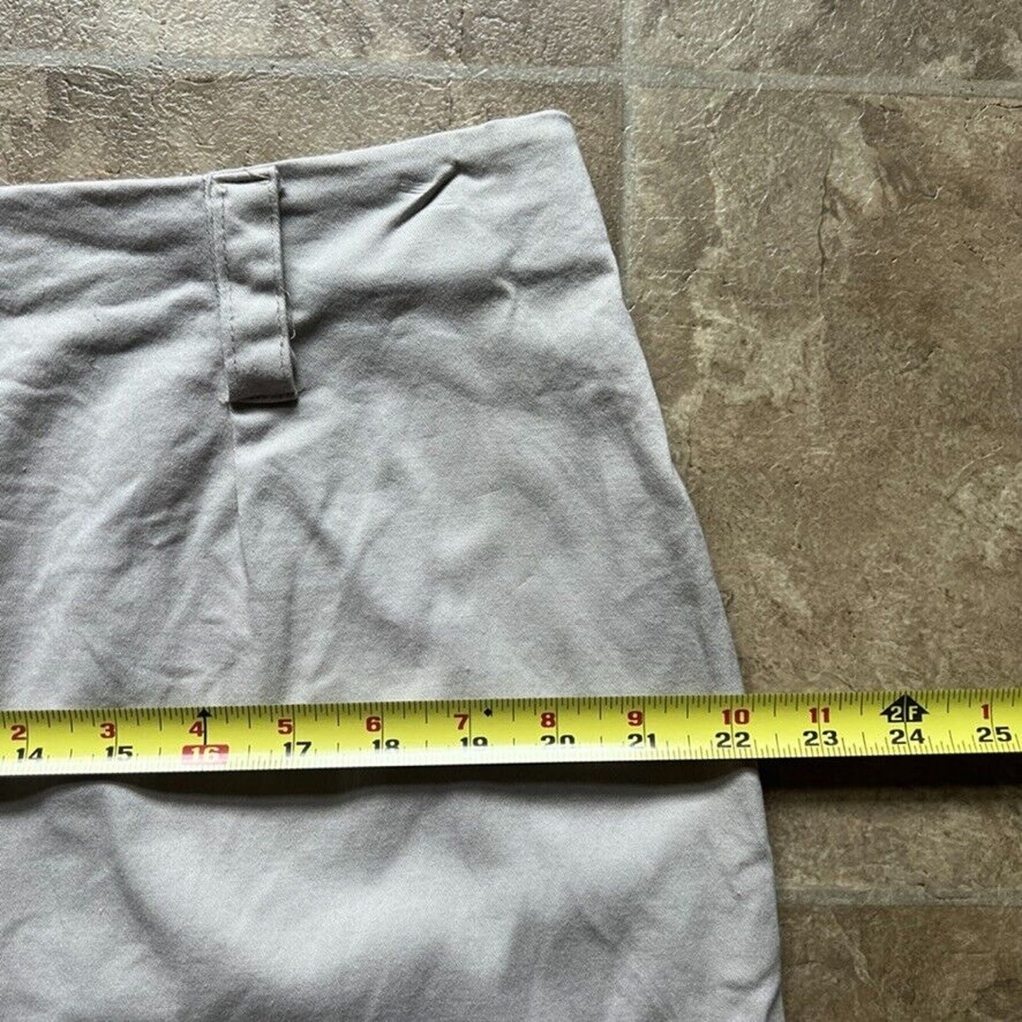 Vtg Y2K Fashion Bug Beige Mini Skirt 20 Outdoor Granola Girl Safari Minimalist