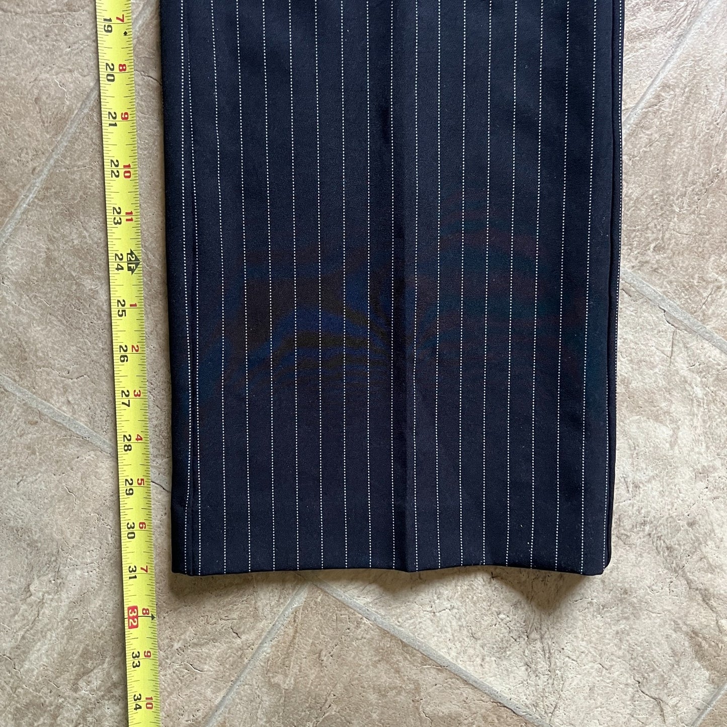 Vtg Y2K Liz Claiborne Dress Pants Size 12 Black Pinstripe