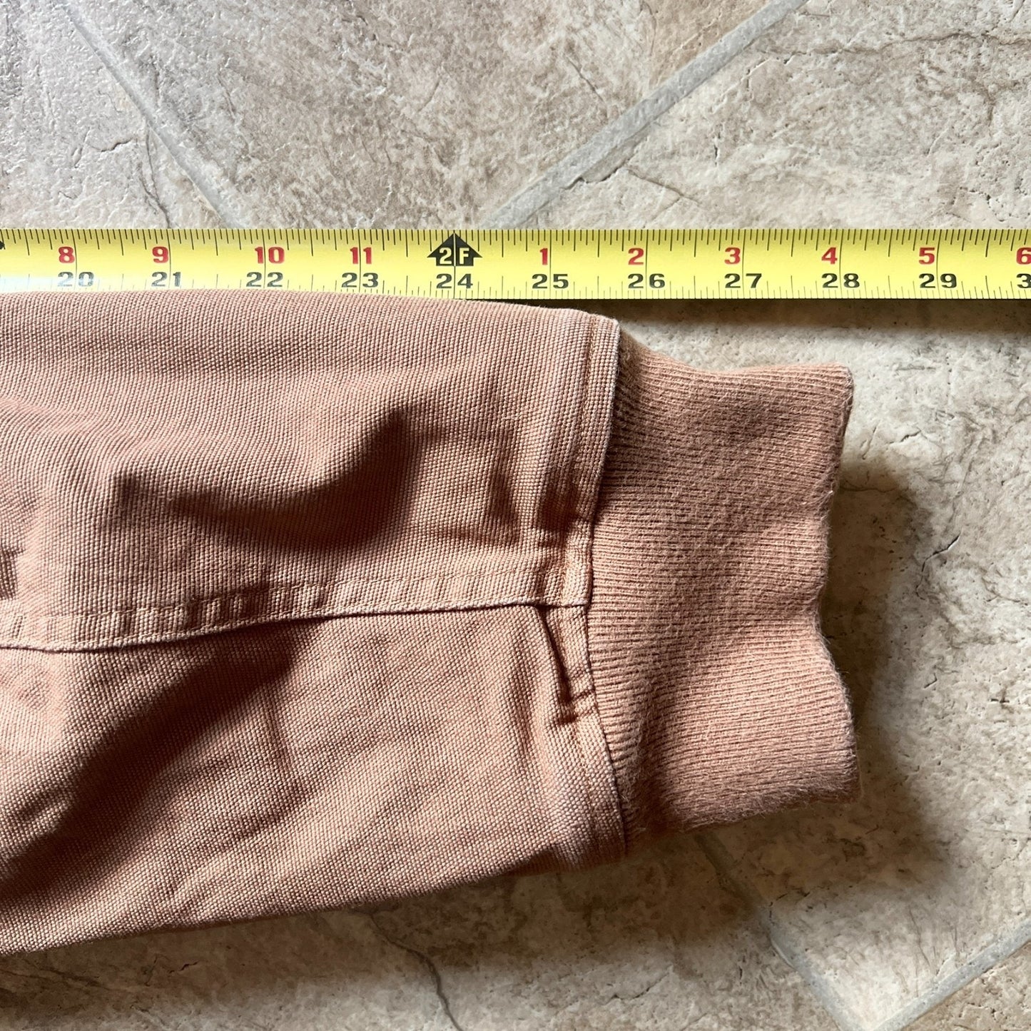 Duluth Trading Mens Canvas Work Jacket Size XL Tall Brown Fleece Lining Hooded
