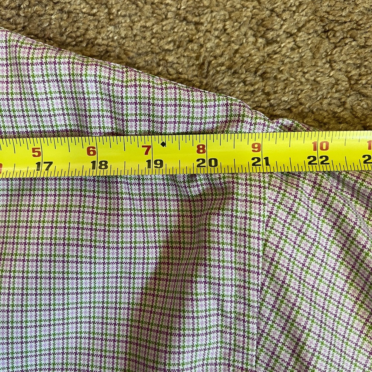 Vtg Burberry London Button-down Shirt L Plaid Purple Green Preppy Classic Career
