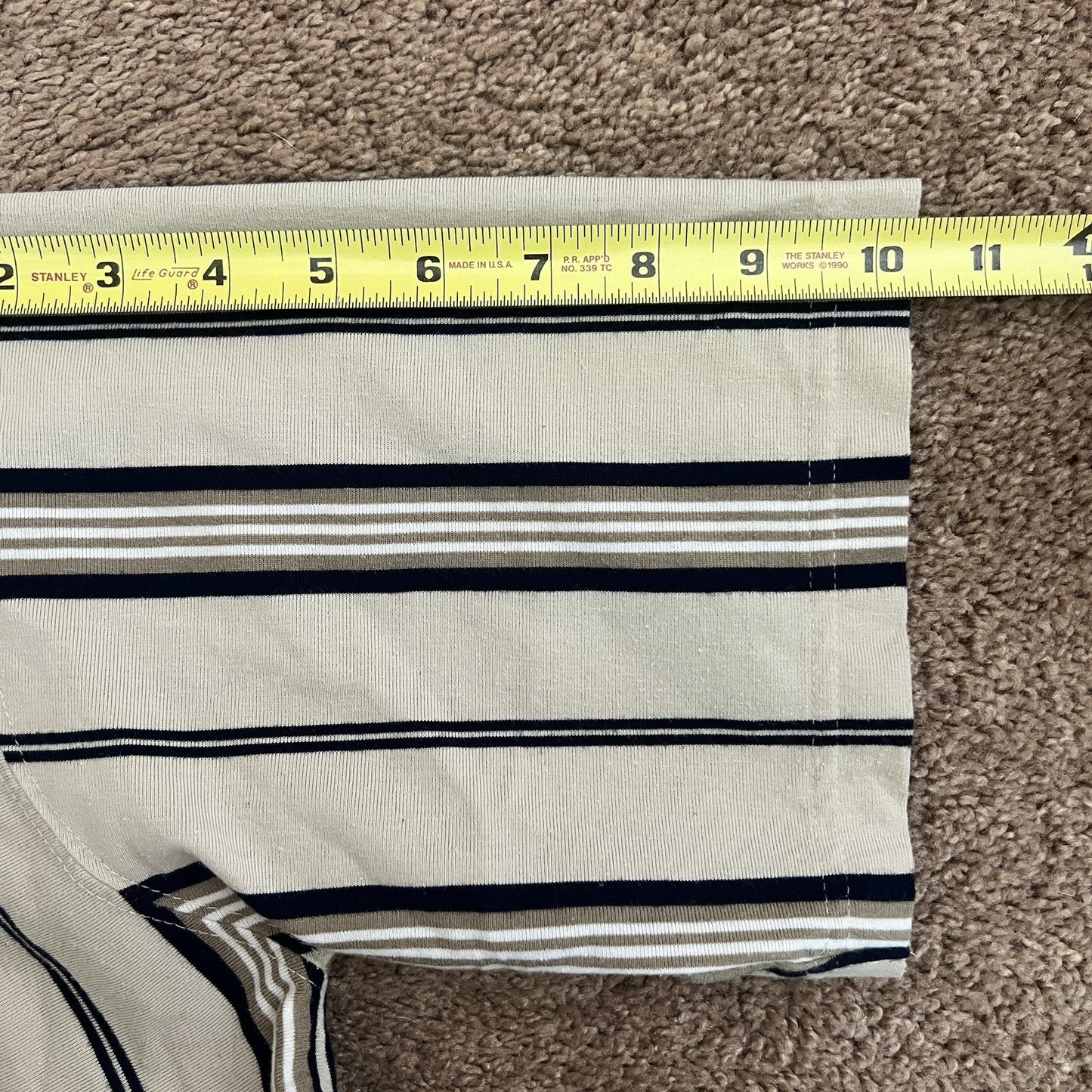 Vtg 90s Puritan Mens Striped Polo Shirt Golf Sporty Classic Minimalist Skater