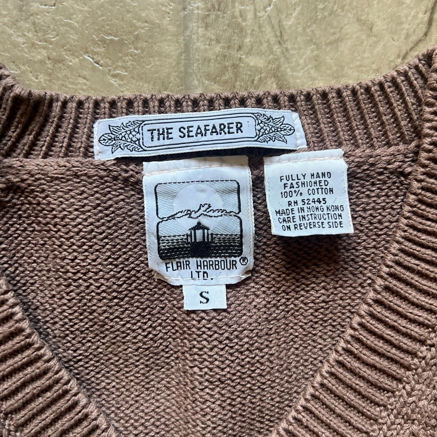 Vintage 90s Flair Harbour Womens Sweater Vest Size S Brown Purple Argyle Preppy Academia