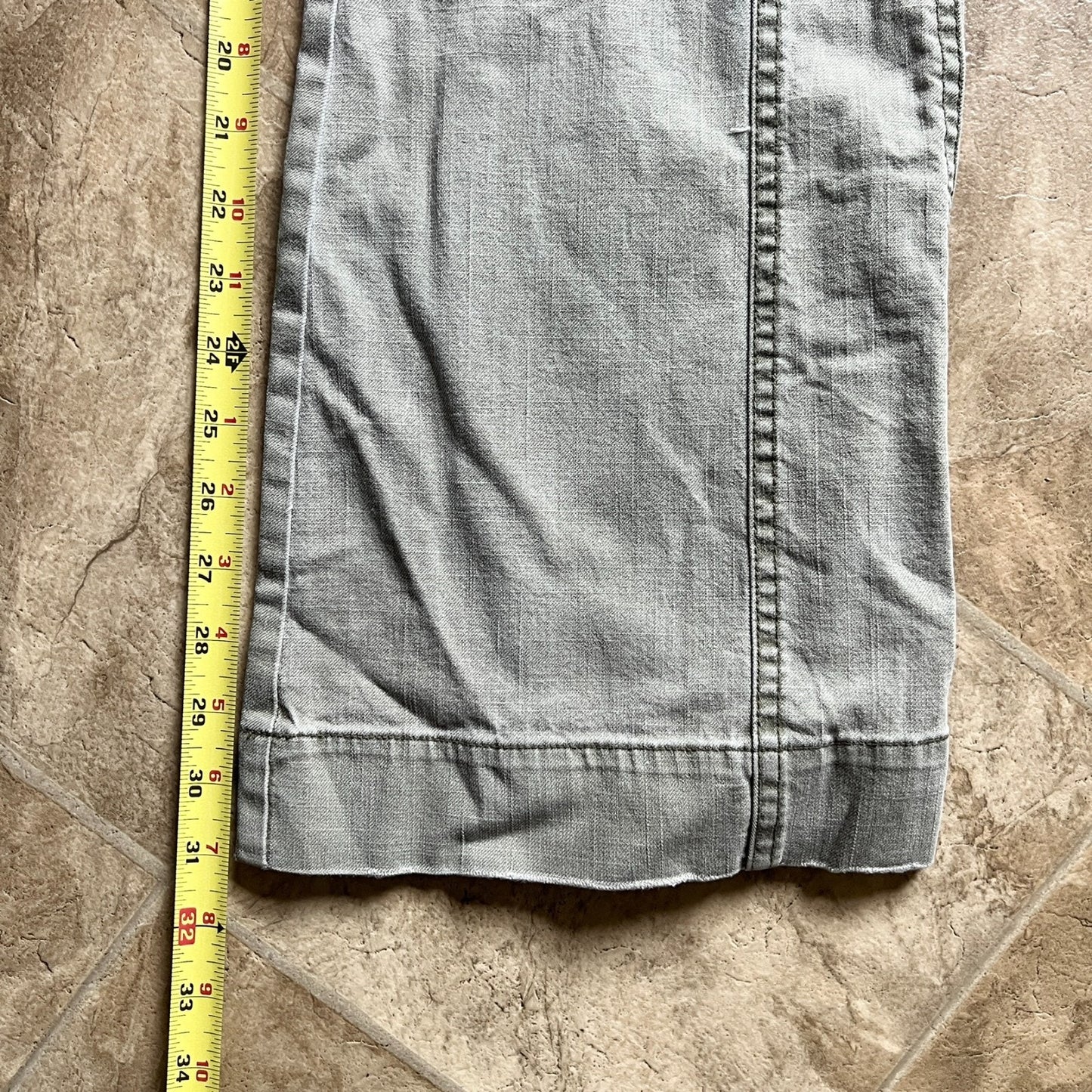 Vintage Y2K American Eagle Womens Jeans Size 8 Sage Green Low Rise Grunge