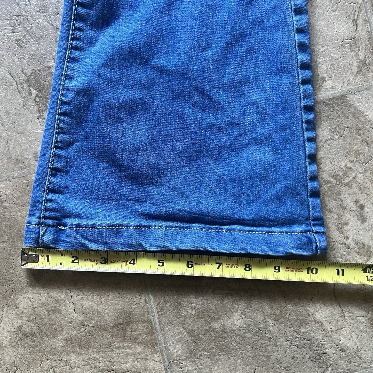 Womens Wide Leg Flare Jeans High Waisted Light Wash Stretchy 70s Inspired