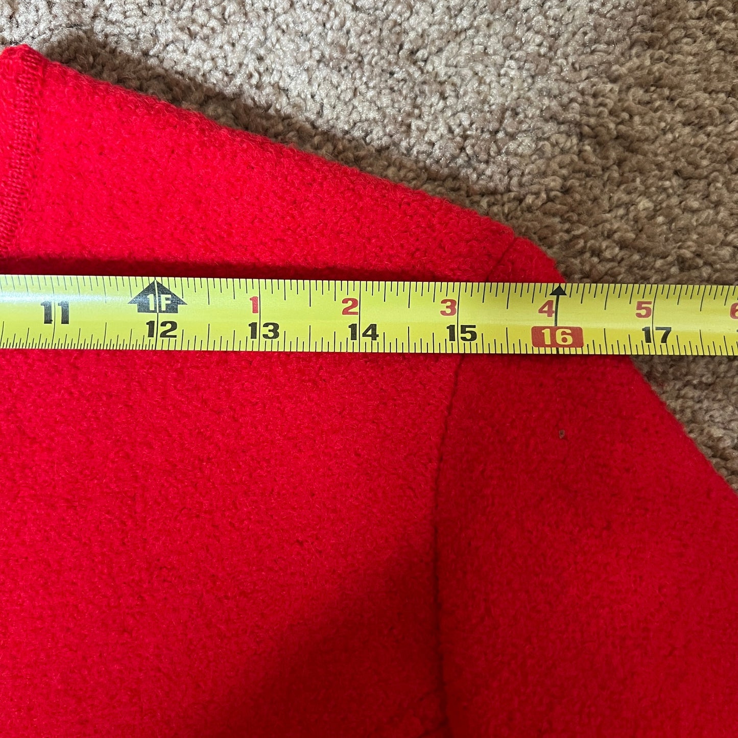 Vintage 80s Tally-Ho 100% Wool Cardigan Size 10 Cherry Red Classic Holiday Christmas Old Money