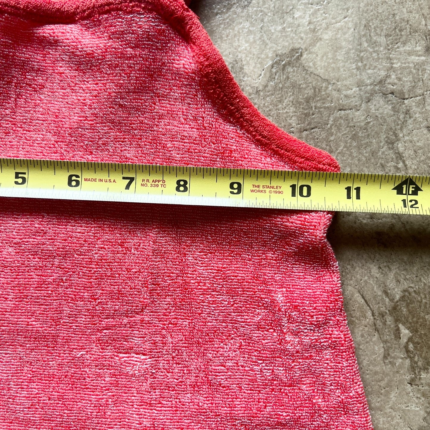 Vtg 70s Petite Bateau Terrycloth Pinafore Dress 2T Red Beach Pool Summer Sporty