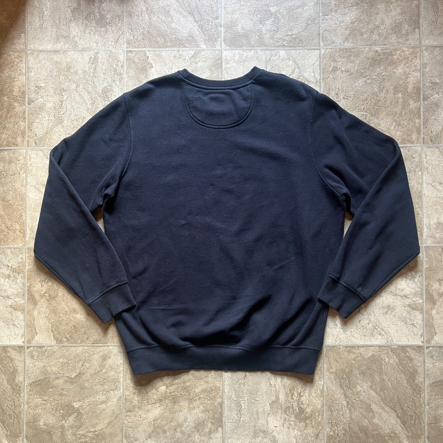 U.S. Polo Assn. Mens Pullover Sweatshirt Size L Luxury Feel Black White Embroidered Logo Grunge Goth