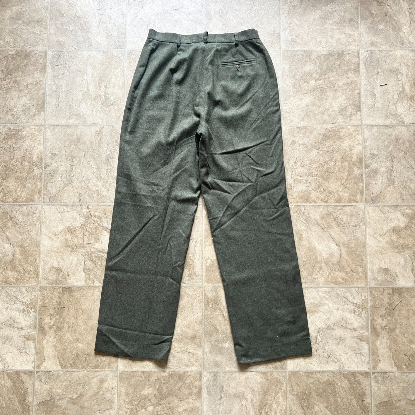 Vintage Lauren Ralph Lauren Womens Wool Blend Pants Size 8 Dark Green