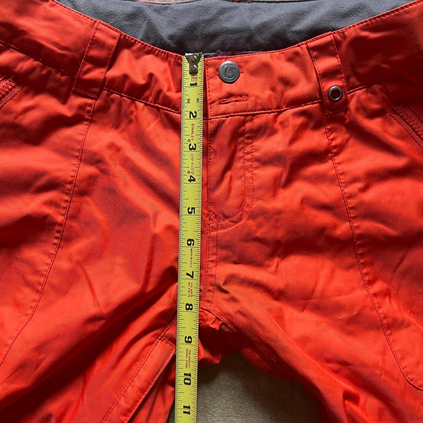 Burton Womens Dryride Ski Snowboarding Pants Size M Indulgence Fever Orange Insulated Waterproof