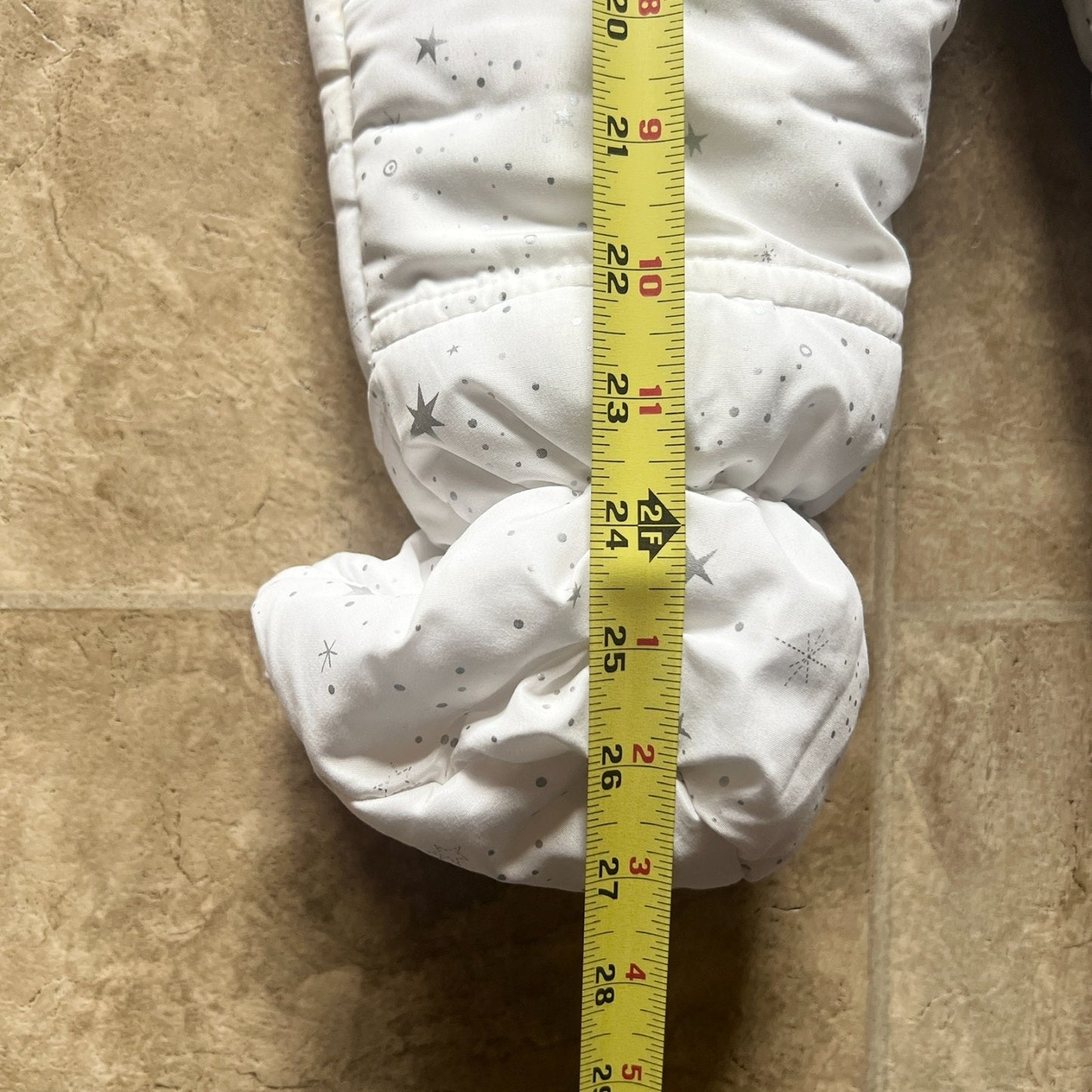 OshKosh B'Gosh Baby Toddler Puffer Snowsuit Size 18M White Sherpa Lined Hooded