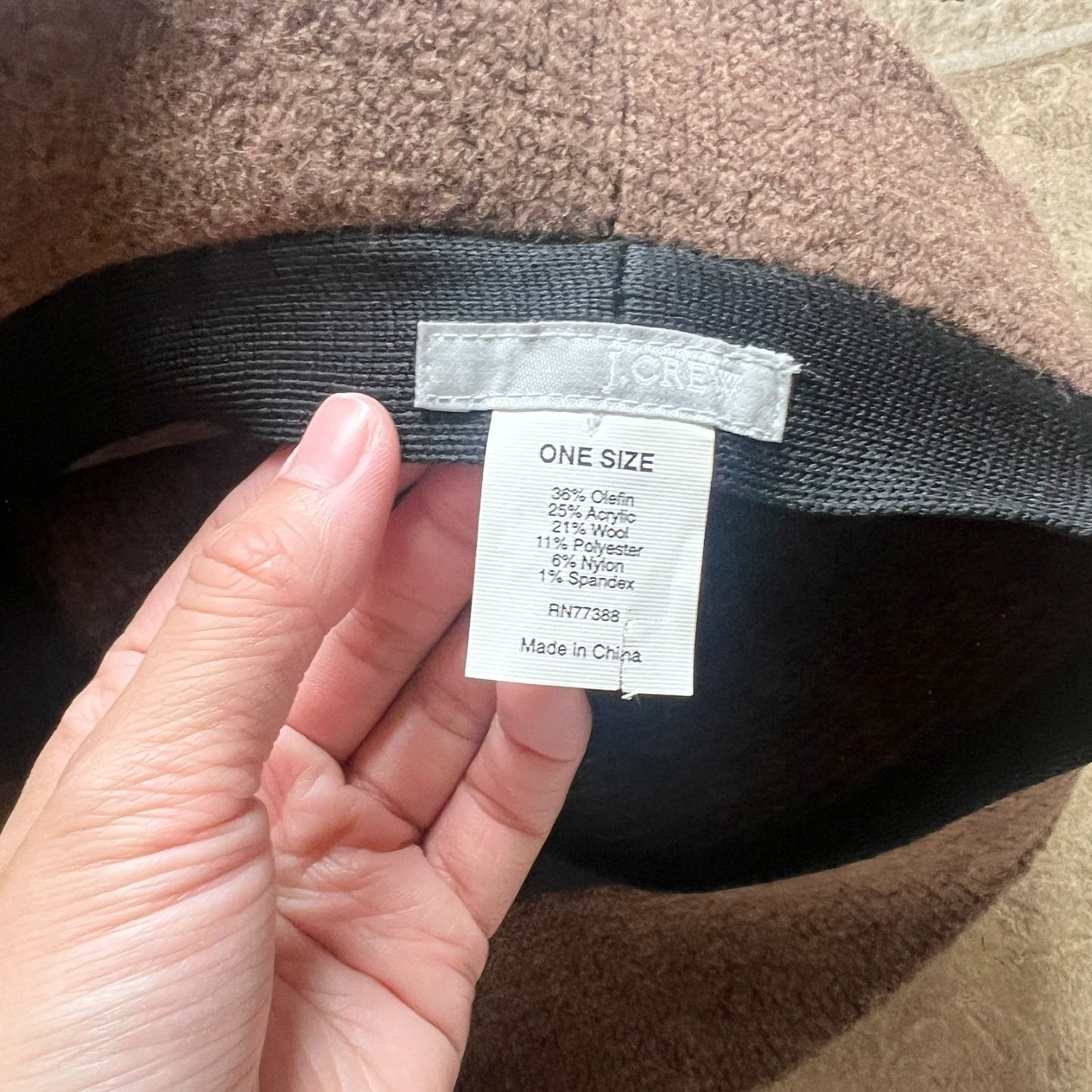 J. Crew Womens Brown Wool Blend Bucket Hat One Size