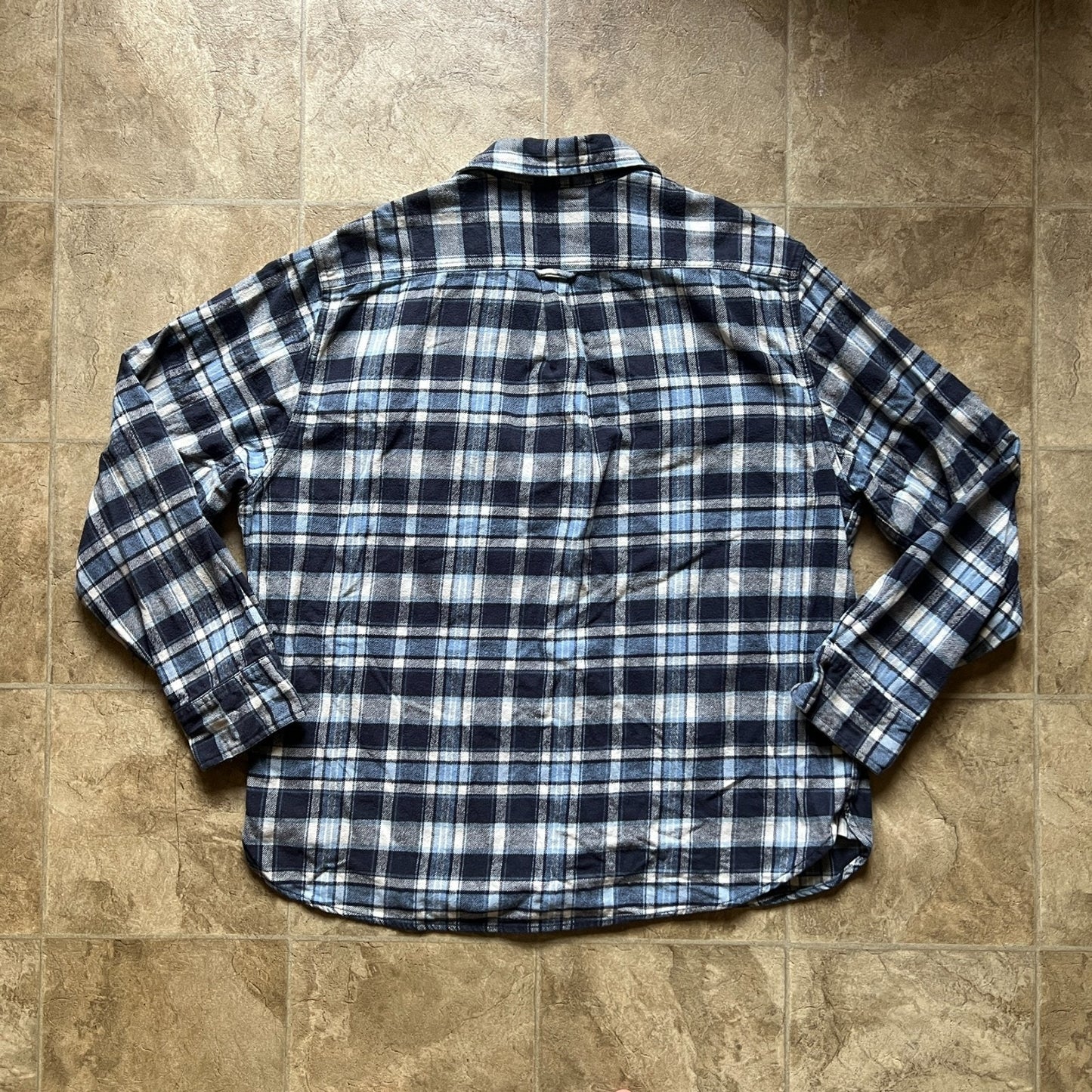 Jachs Mens Plaid Flannel Shacket Size 2XL Blue Heavy-weight