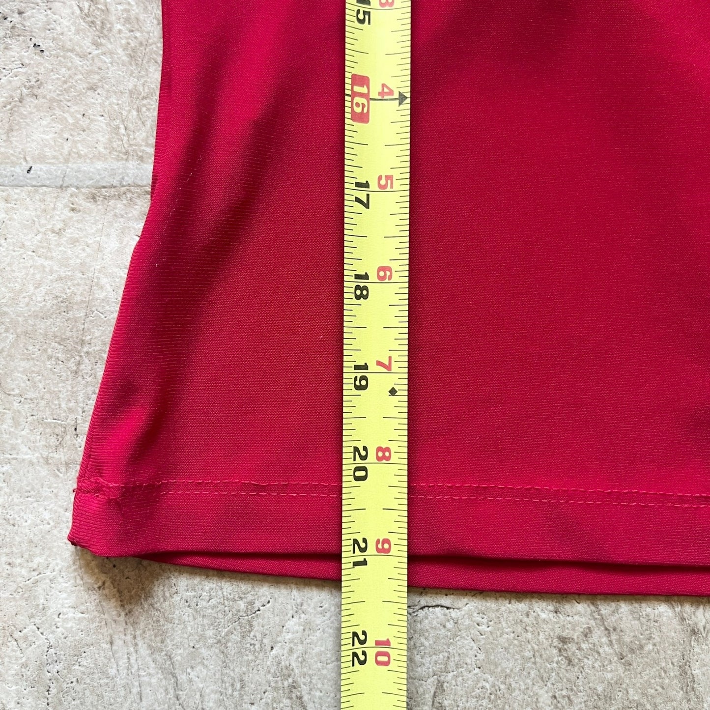 Vintage Y2K Star City Womens Babydoll Tank Top Size L Cherry Red Slinky Rhinestone Heart Clip Romantic