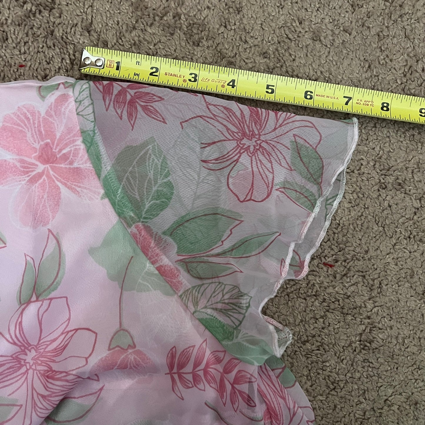 Vtg 90s Fashion Bug Midi Dress 16W Pink Floral Ruffled Feminine Romantic Soft Girl