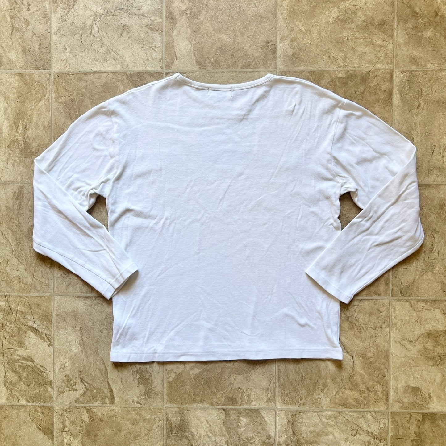 Vintage 90s Polo Jeans Ralph Lauren Mens Long Sleeve Shirt Size M White Black Spellout