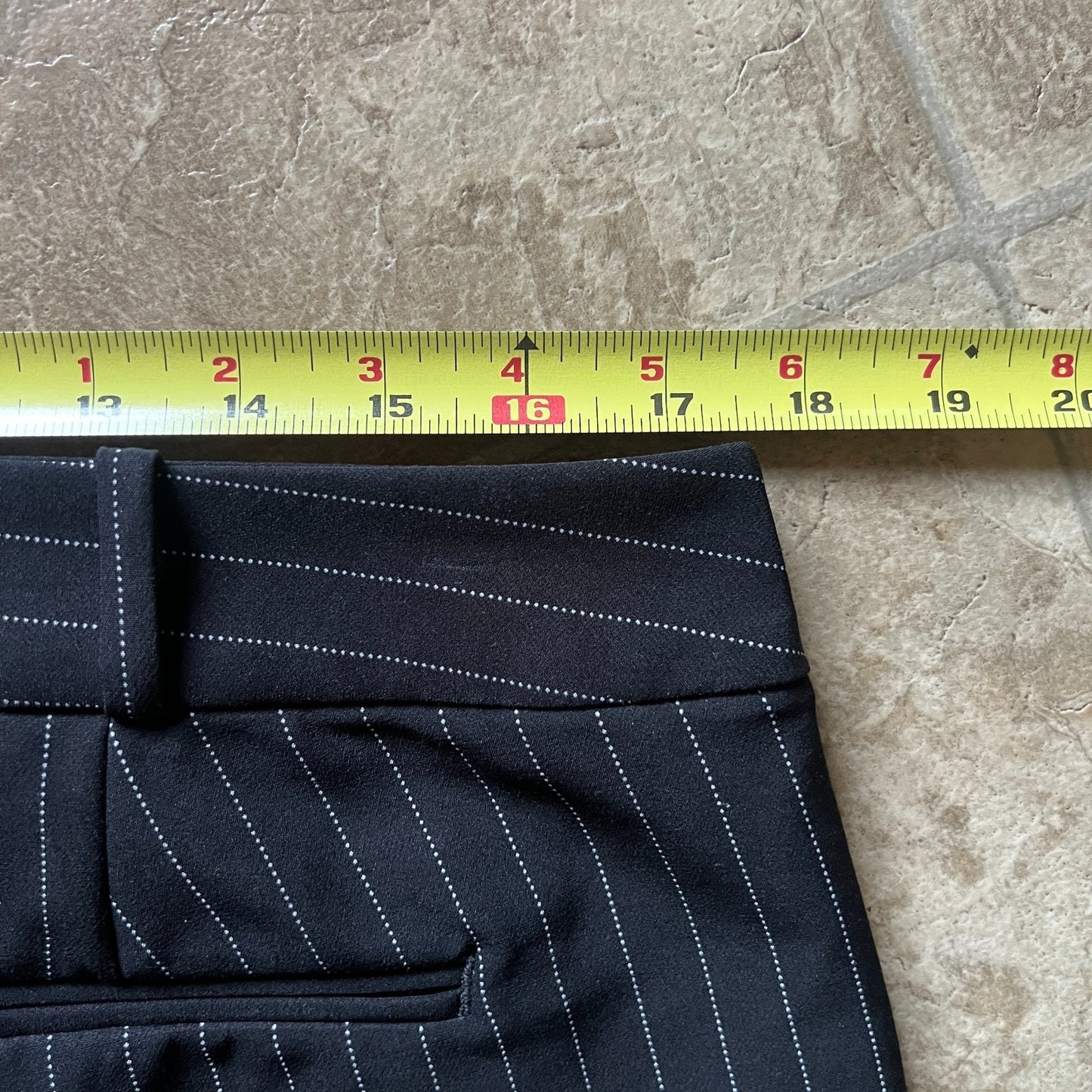 Vtg Y2K Liz Claiborne Dress Pants Size 12 Black Pinstripe