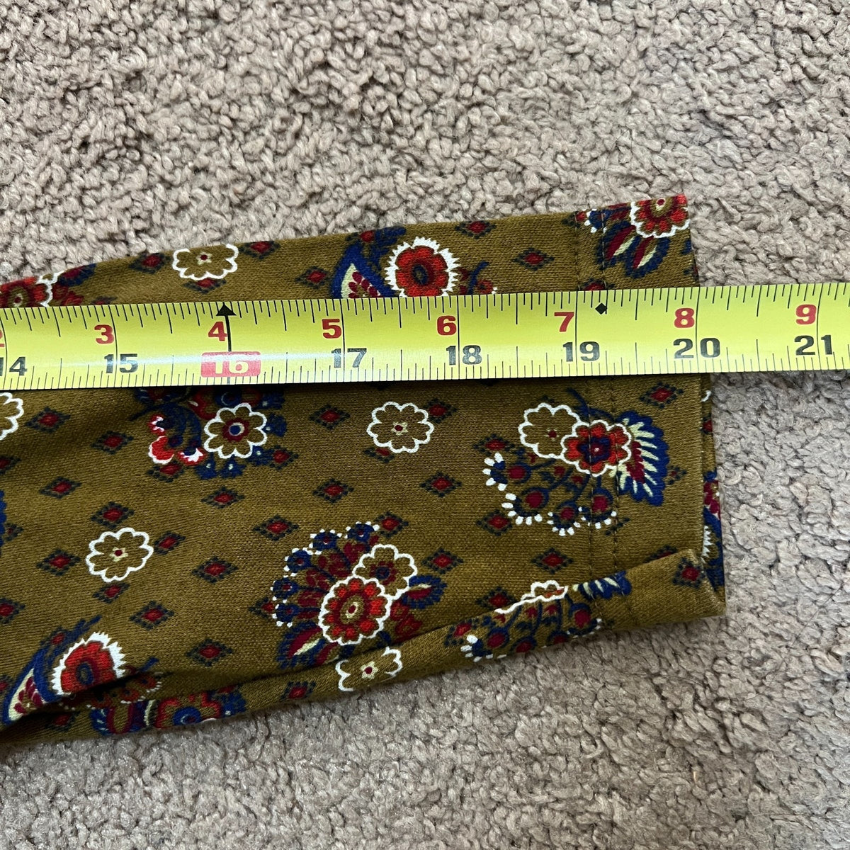 Vtg 90s United Colors of Benetton Floral Shirt M Mustard Boho Whimsigoth Autumn