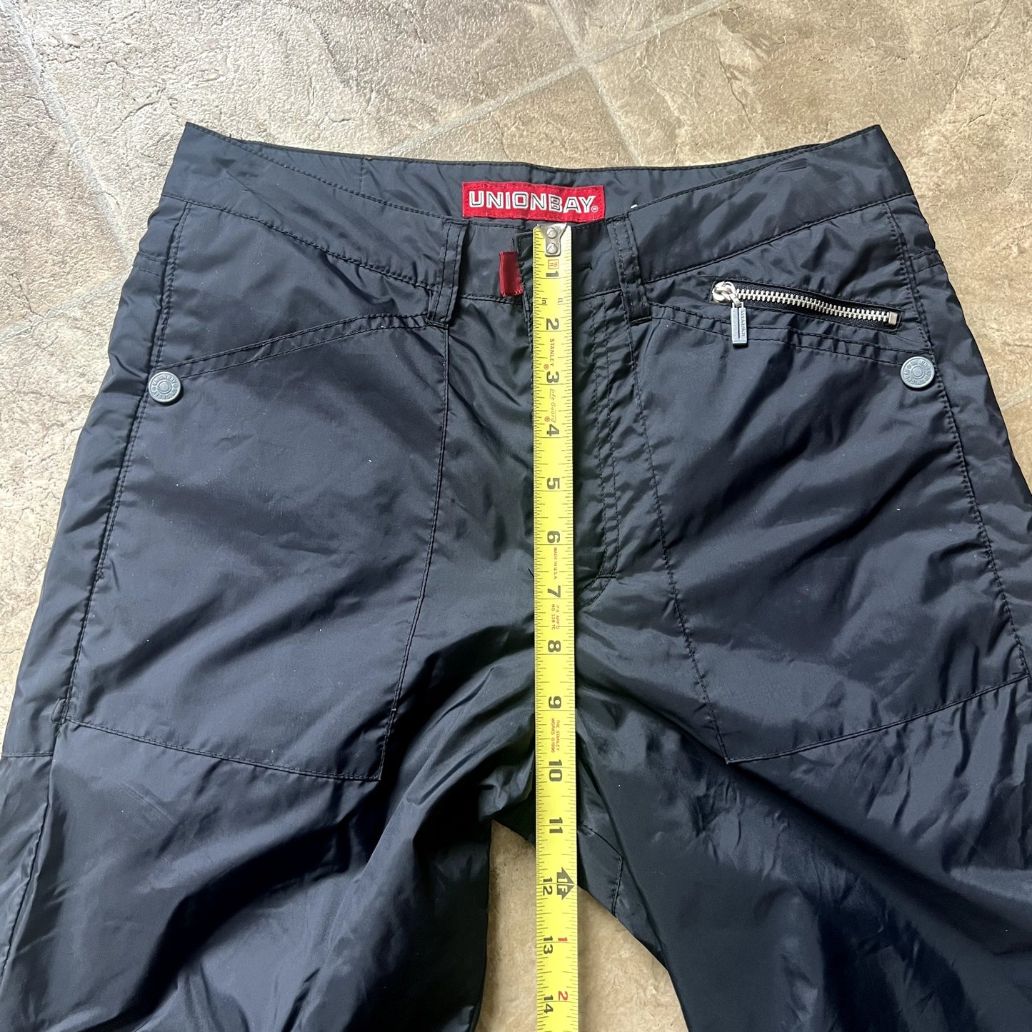 Vtg Y2K Union Bay Womens Snow Ski Pants Black Insulated Gorpcore Grunge Outdoors