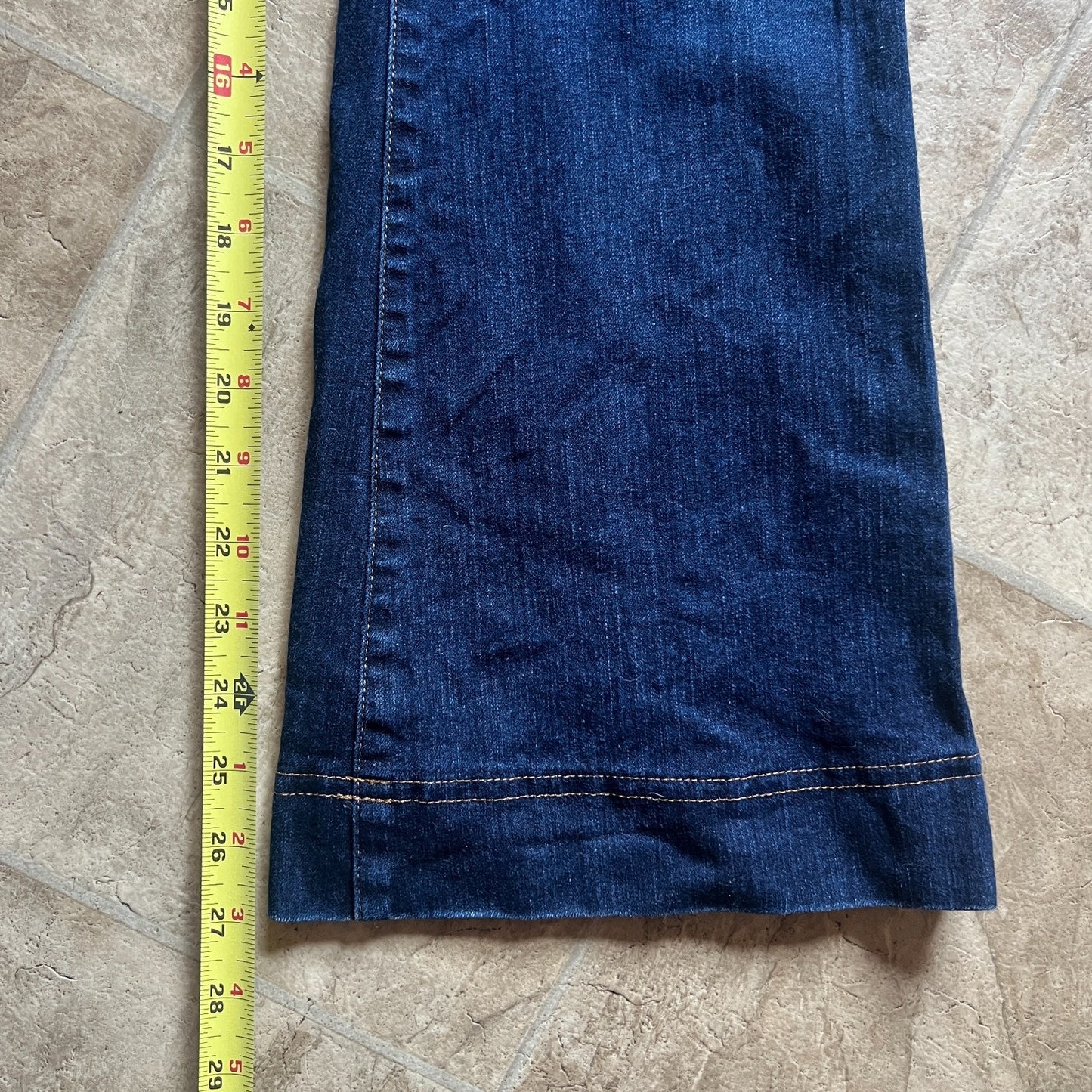 Vintage Y2K 2003 Old Navy Girls Flare Jeans Size 12 Dark Wash Wide Leg