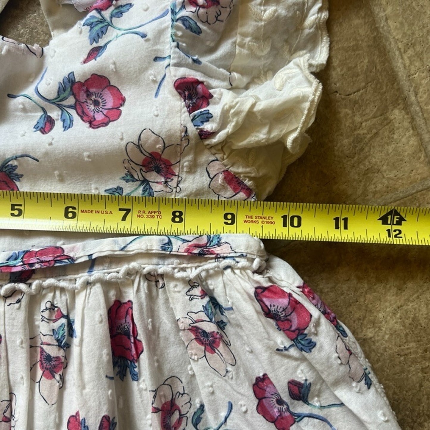 Cupcakes & Cashmere Toddler Dress 3T Floral Swiss Dot