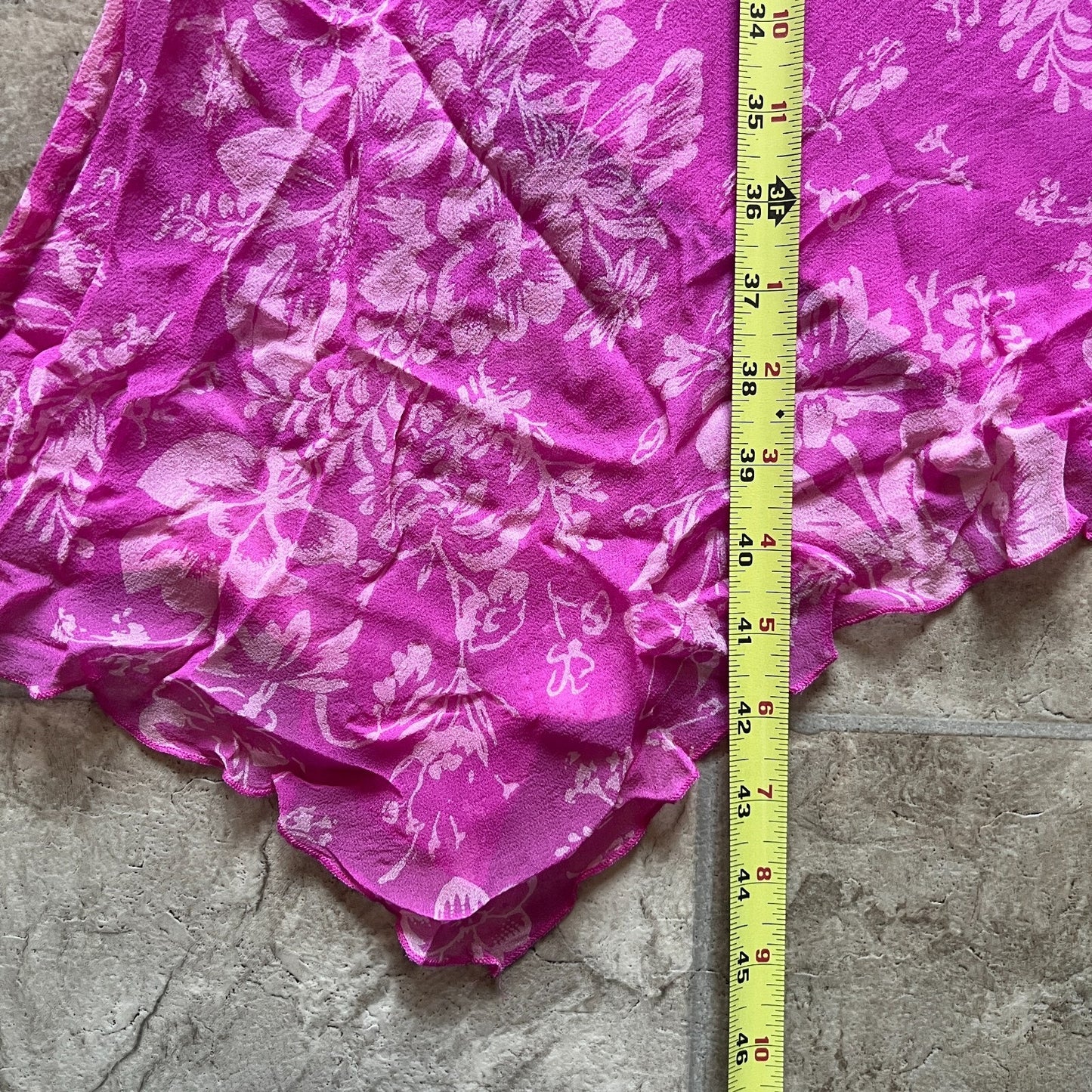 Vtg Y2K Jonathan Martin Midi Dress 100% Silk Floral Fairy Feminine Elle Woods