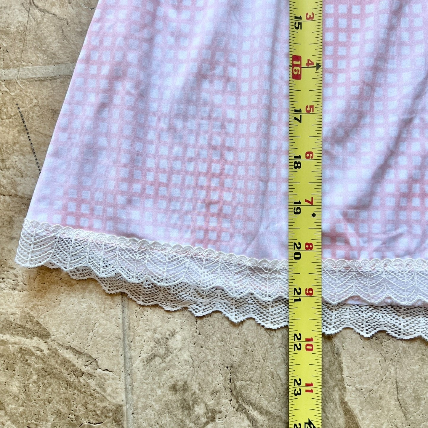 Marilyn Monroe Womens Babydoll Lingerie Tank Top Size XL Pink Plaid Lace Trim Bow Ribbon Sheer Y2K Coquette Soft Girl