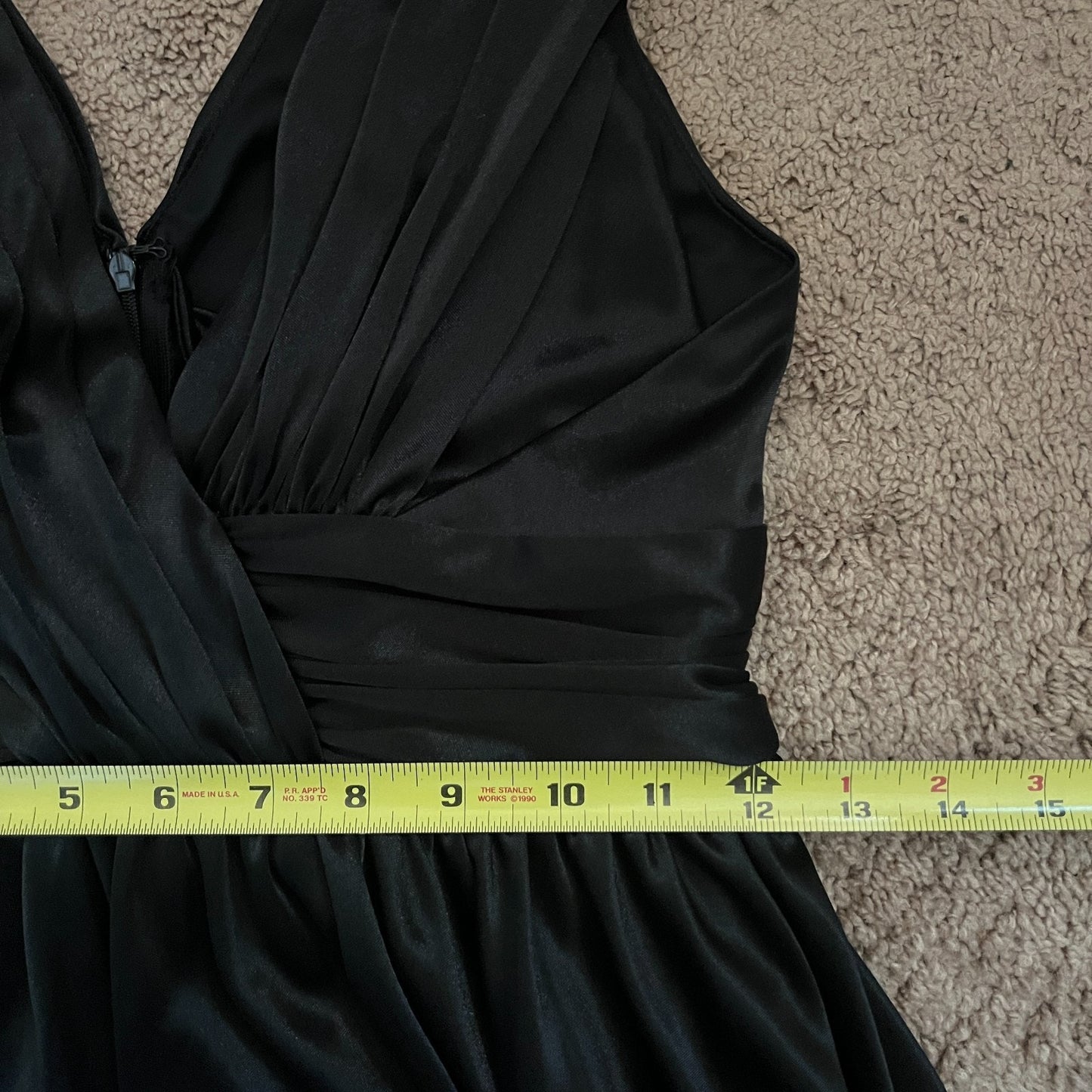 Vintage Y2K Twenty One Womens Babydoll Mini Dress Size S Black Satin Fairy Goth