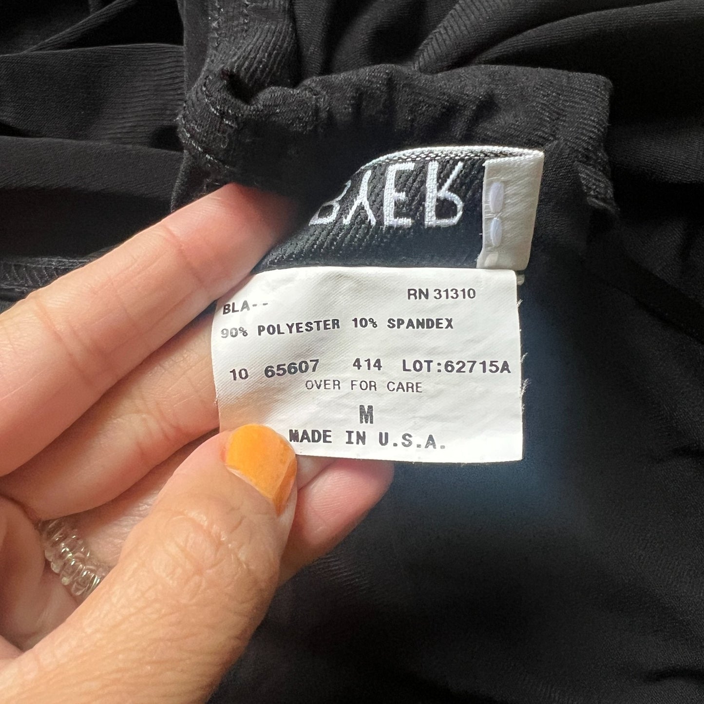 Vintage Y2K A. Byer Womens Asymmetric Midi Skirt Size M Black Slinky Stretchy Ribbon Bow Witchy Fairy Goth