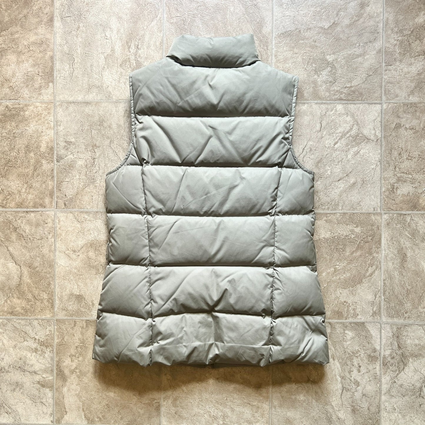 Vintage Y2K Gap Womens Down Filled Puffer Vest Size M Olive Green Thick Light-weight