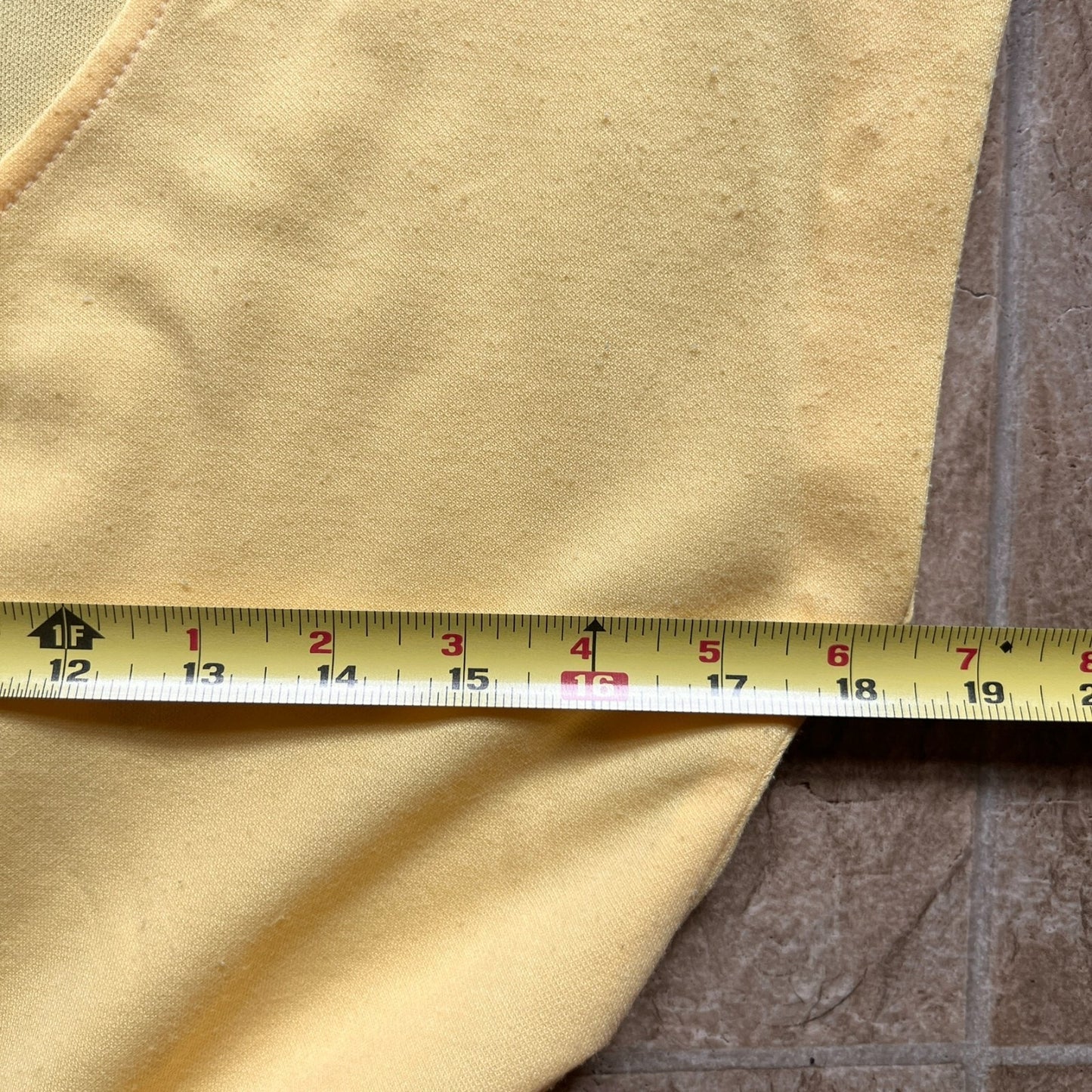 Vintage 70s Vicky Vaughn Womens Fruit Print Yellow Swing Dress Size 11