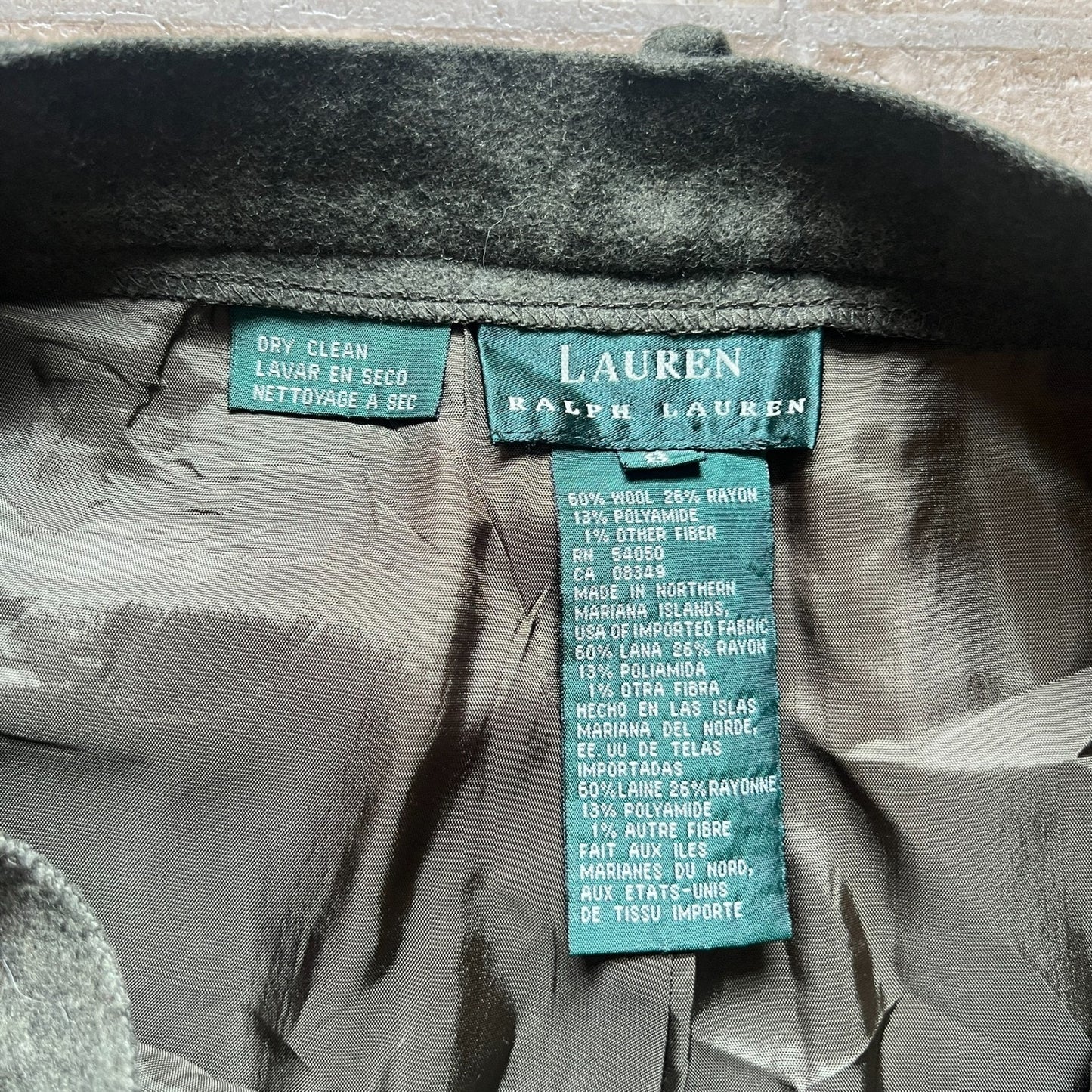 Vintage Lauren Ralph Lauren Womens Wool Blend Pants Size 8 Dark Green
