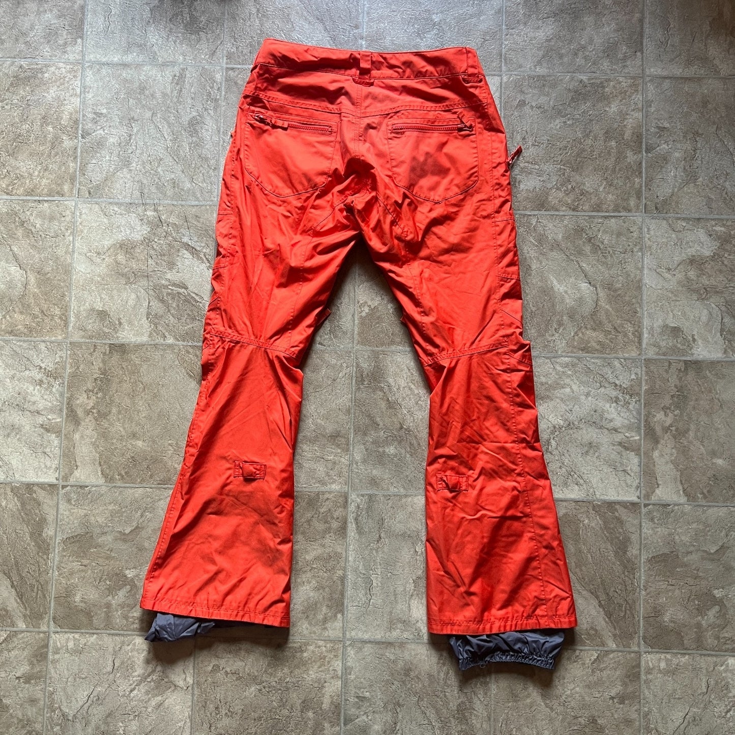 Burton Womens Dryride Ski Snowboarding Pants Size M Indulgence Fever Orange Insulated Waterproof
